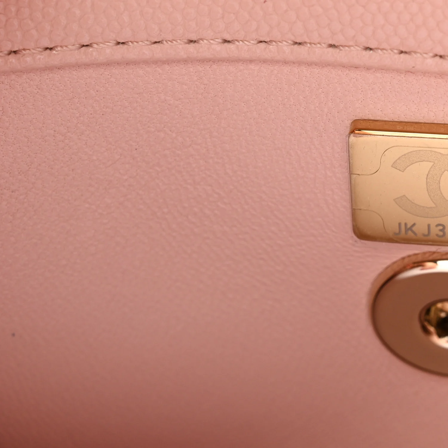 Caviar Quilted Mini Coco Handle Flap Pink - Image 8