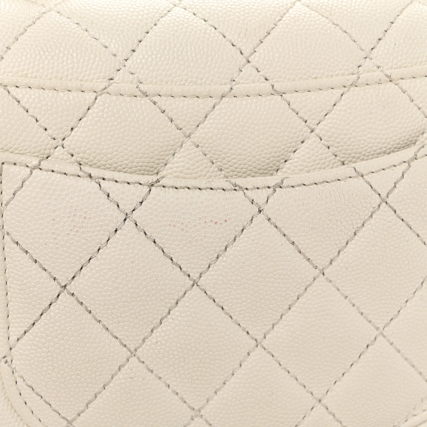 Caviar Quilted Mini Coco Handle Flap White - Image 13