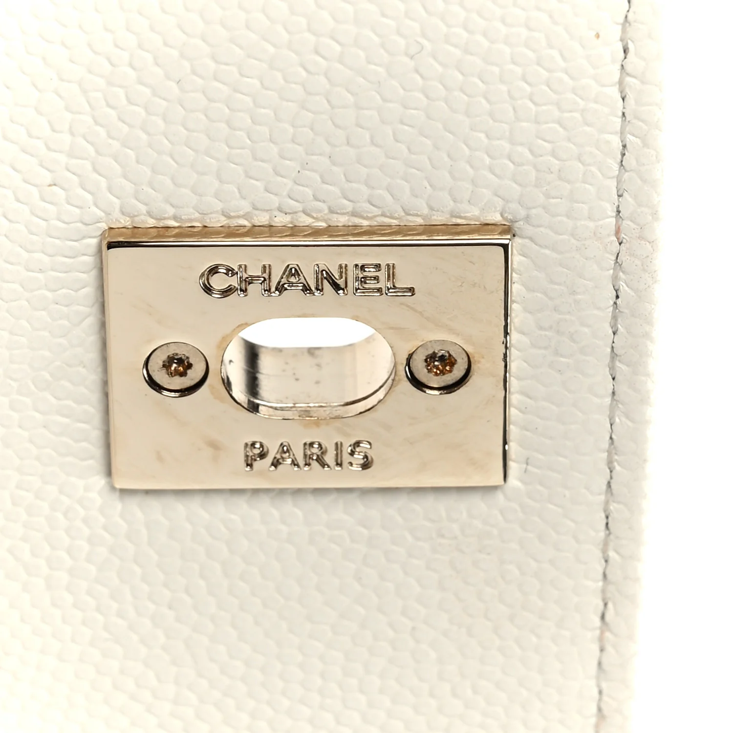 Caviar Quilted Mini Coco Handle Flap White - Image 7