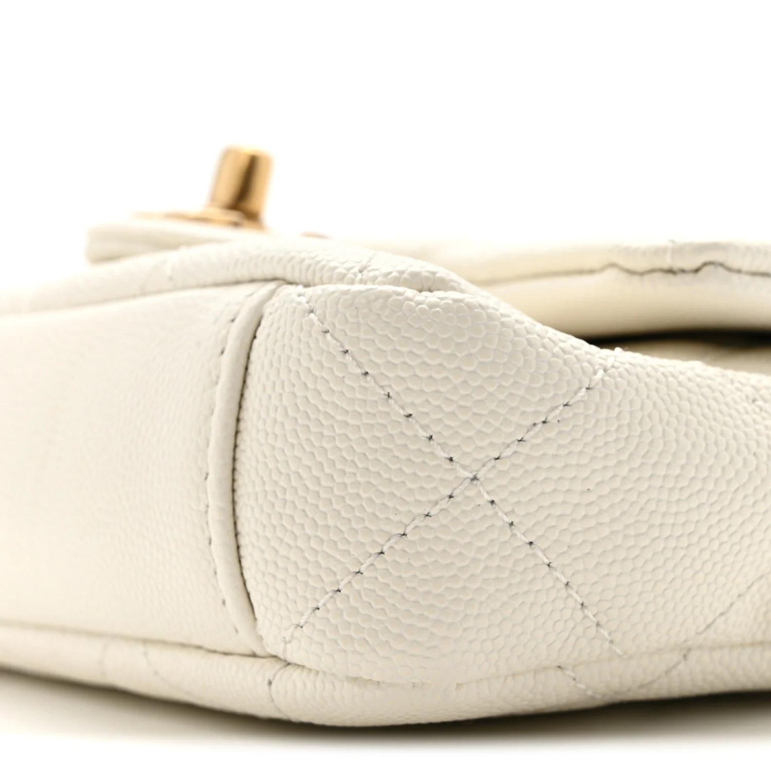 Caviar Quilted Mini Flap White - Image 10