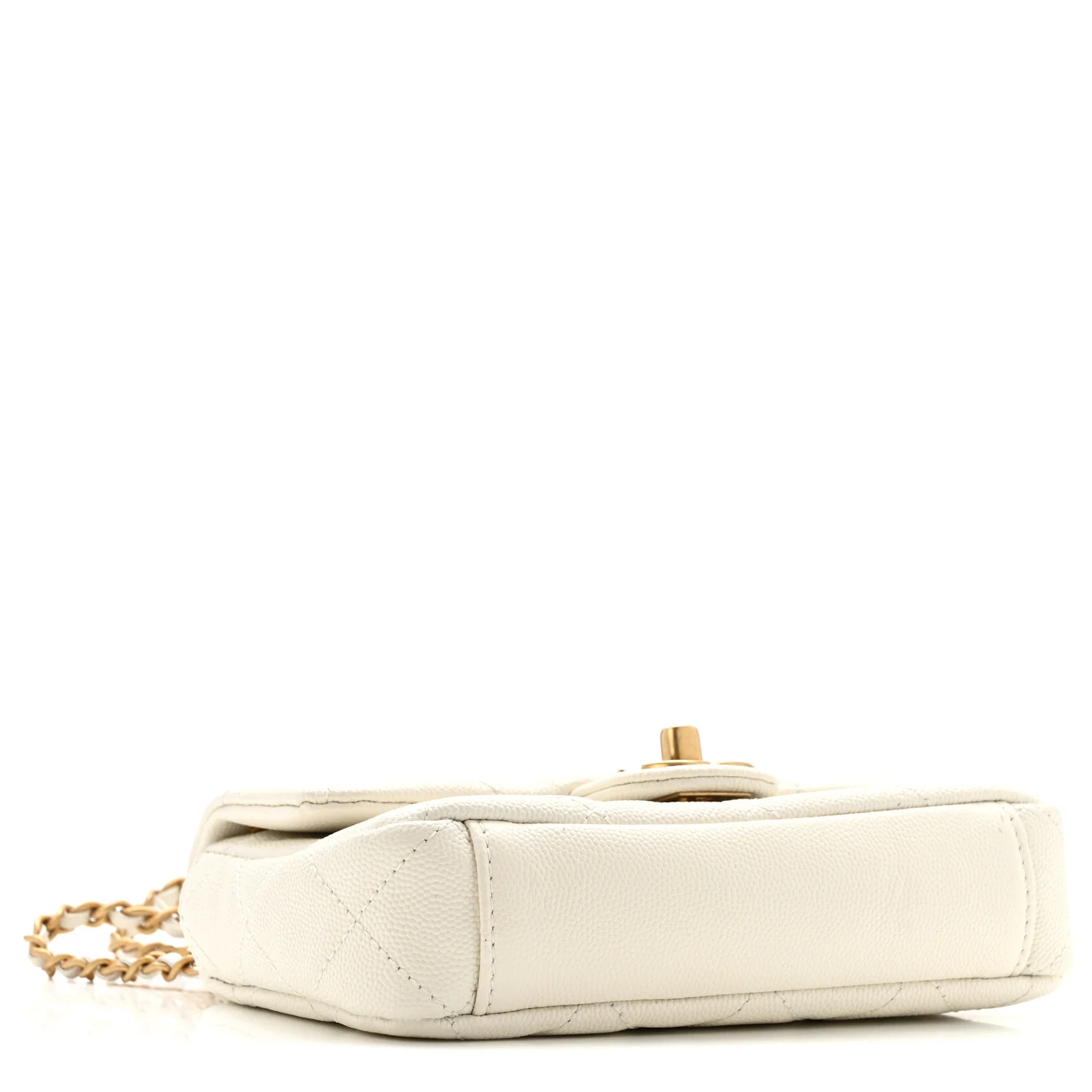 Caviar Quilted Mini Flap White - Image 4