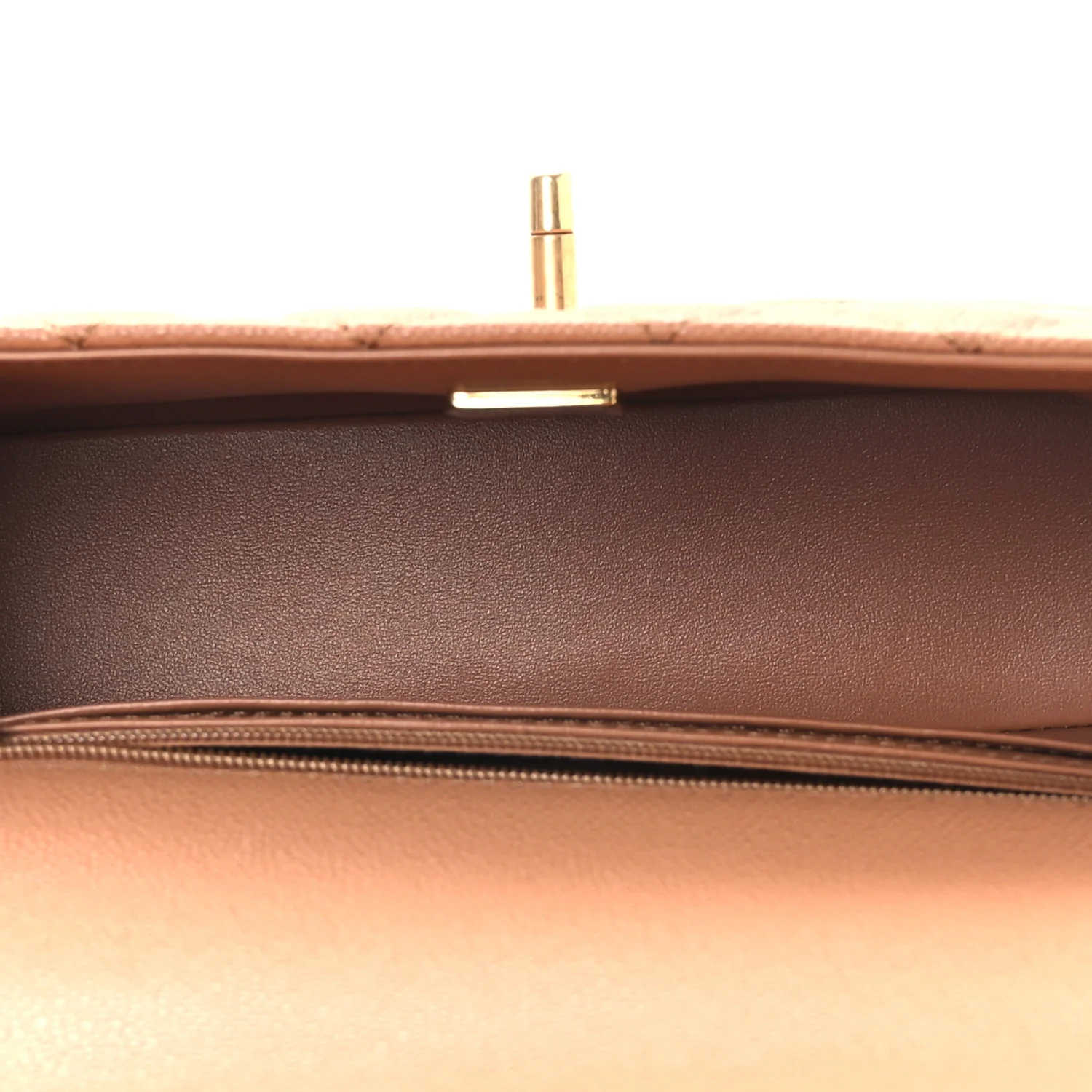 Caviar Quilted Mini Handy CC Flap Camel - Image 5