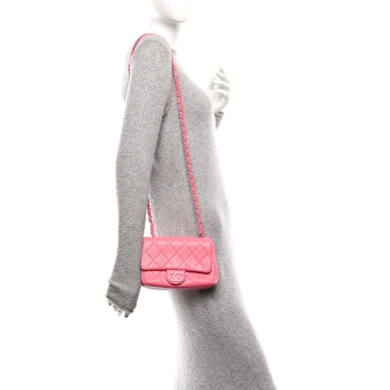 Caviar Quilted Mini Incognito Square Flap Pink - Image 2