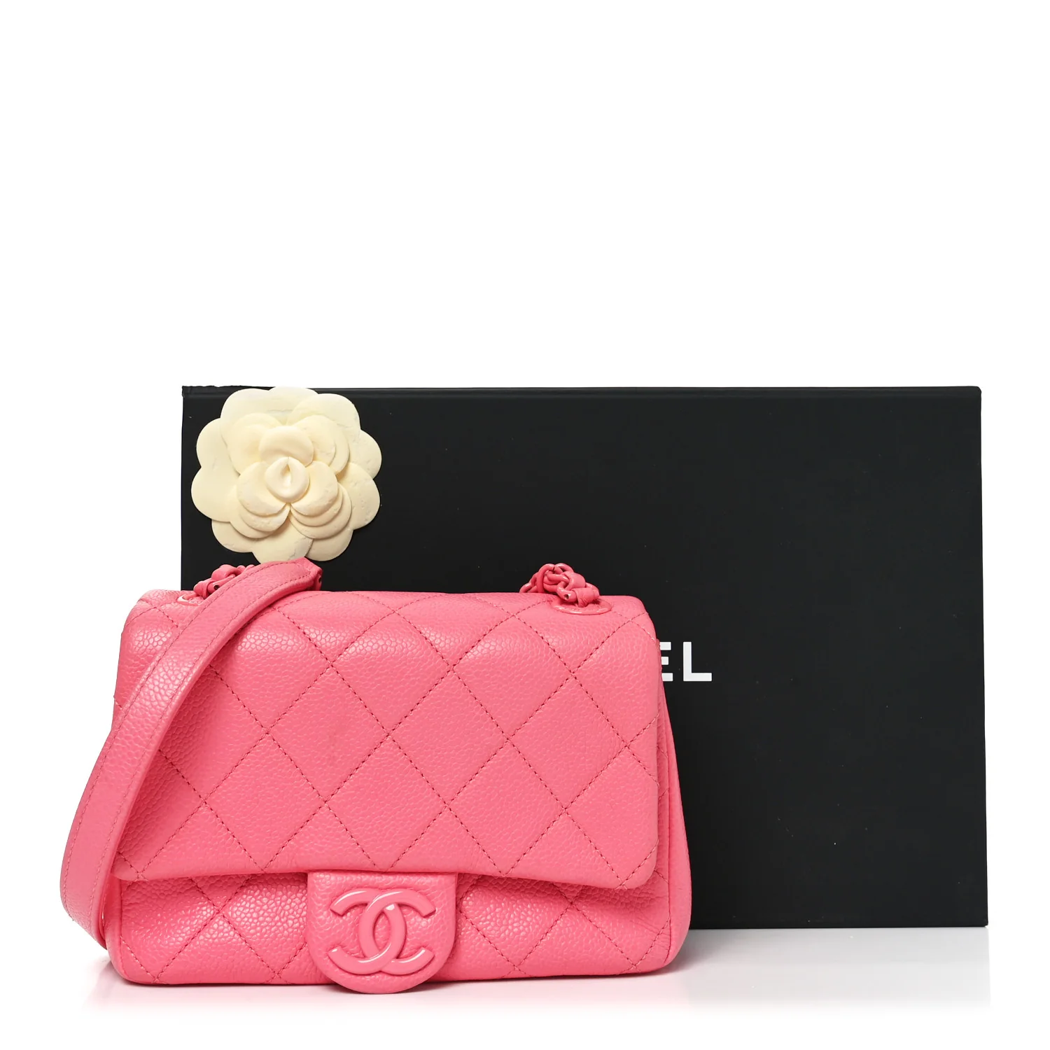 Caviar Quilted Mini Incognito Square Flap Pink - Image 9
