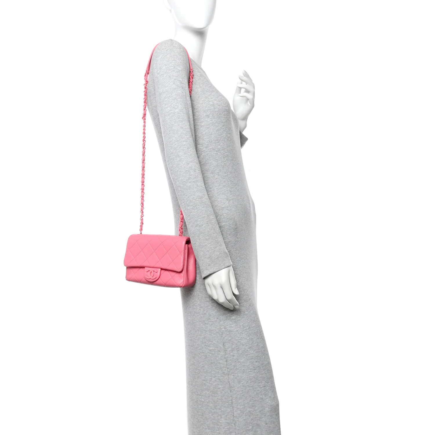 Caviar Quilted Mini Incognito Square Flap Pink - Image 2