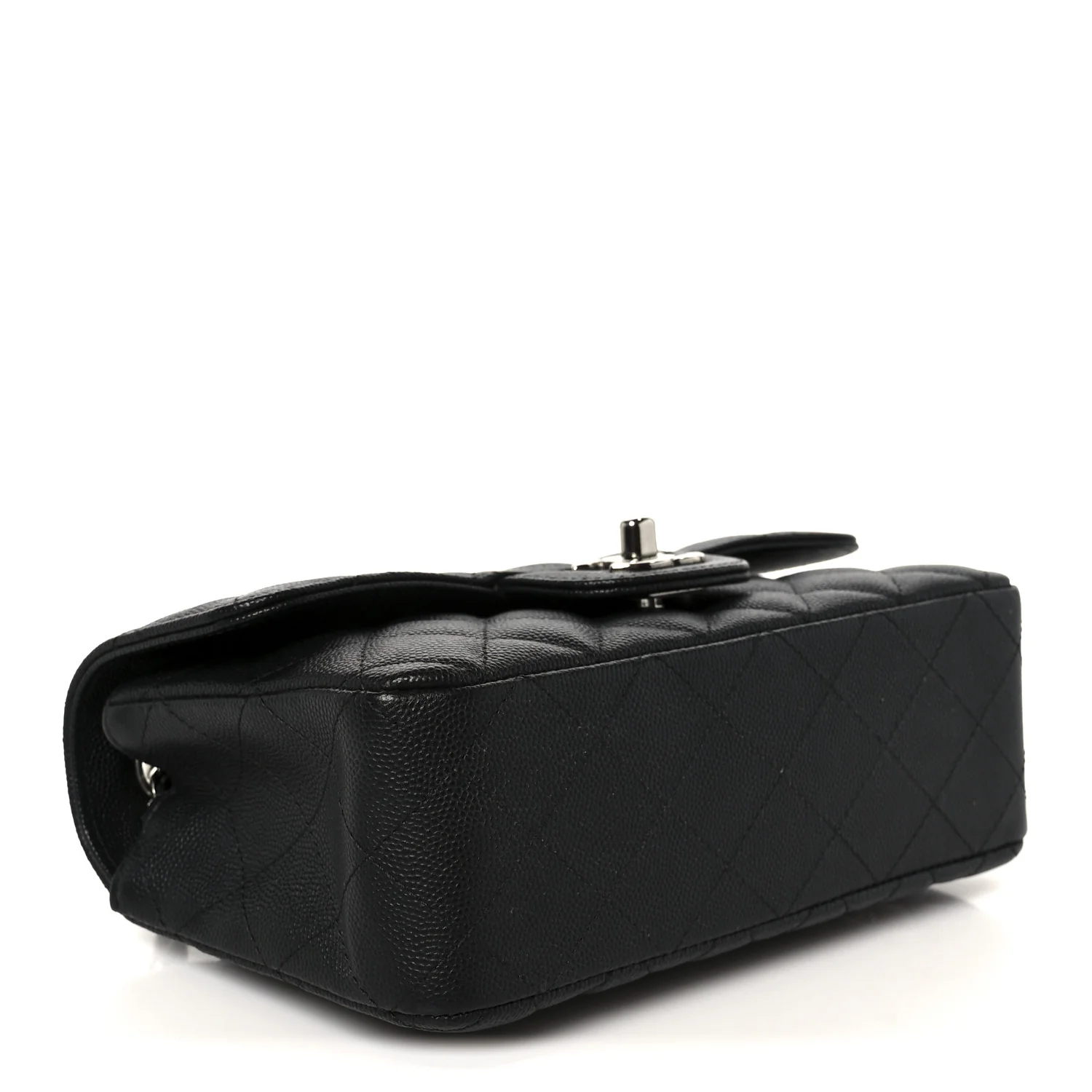 Caviar Quilted Mini Rectangular Flap Black - Image 4