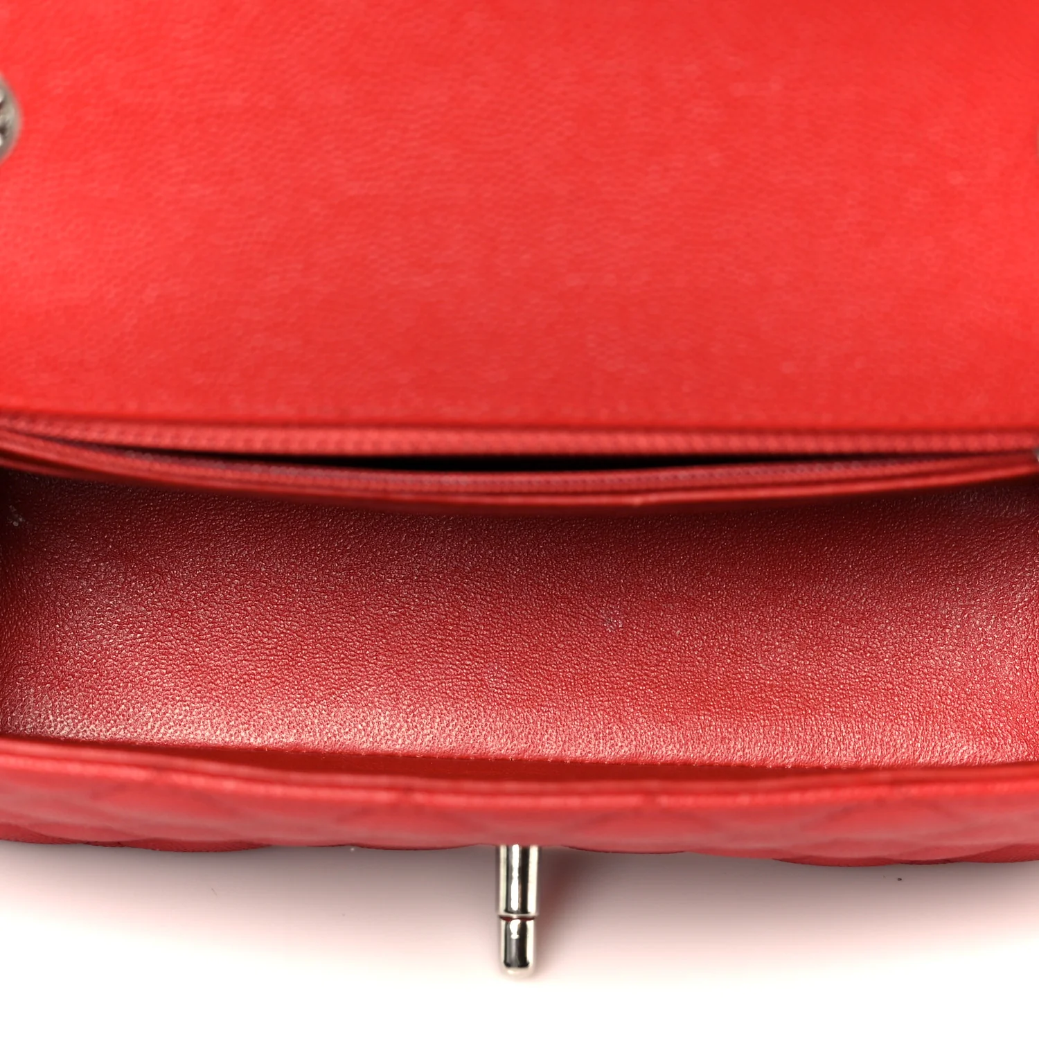Caviar Quilted Mini Rectangular Flap Red - Image 5