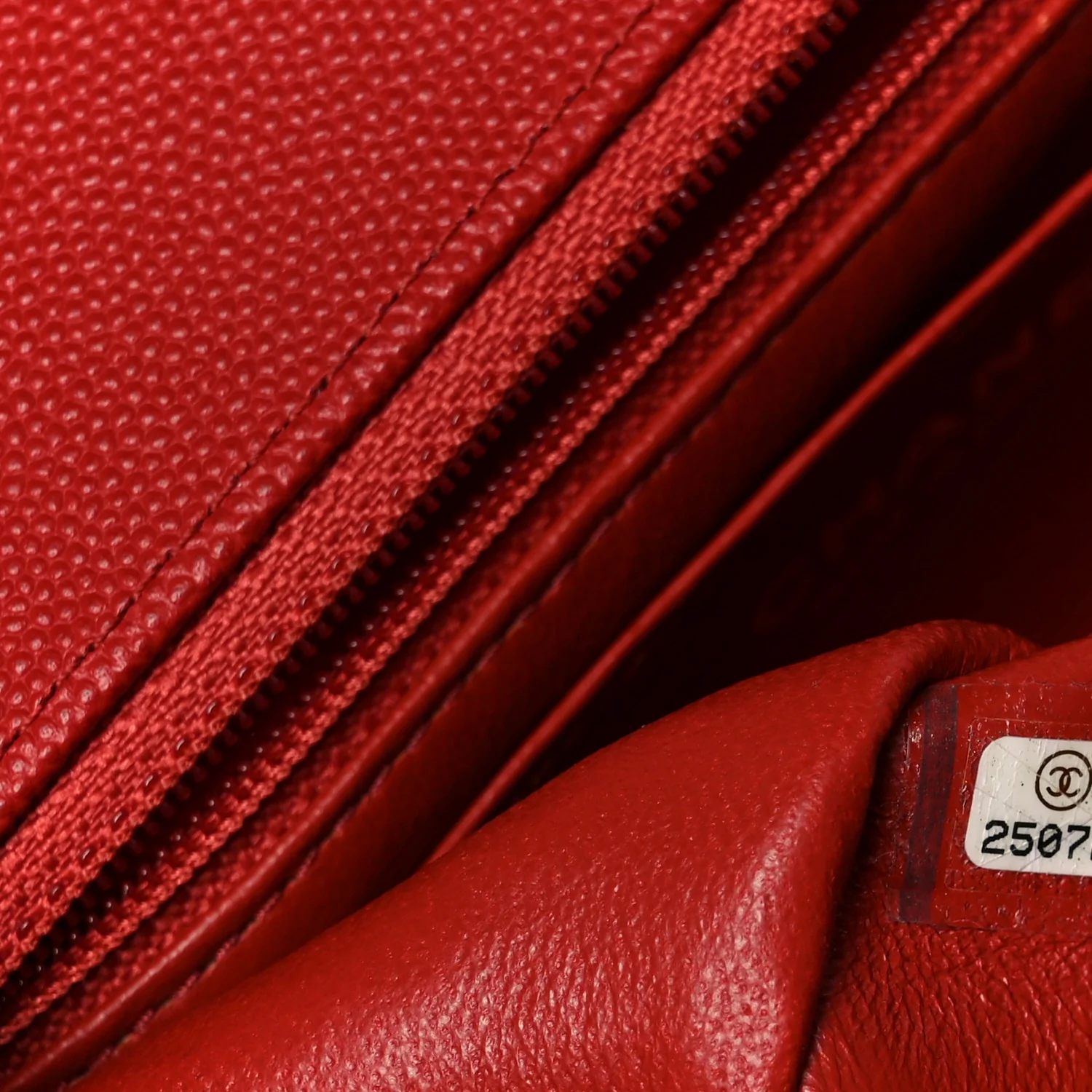Caviar Quilted Mini Rectangular Flap Red - Image 7