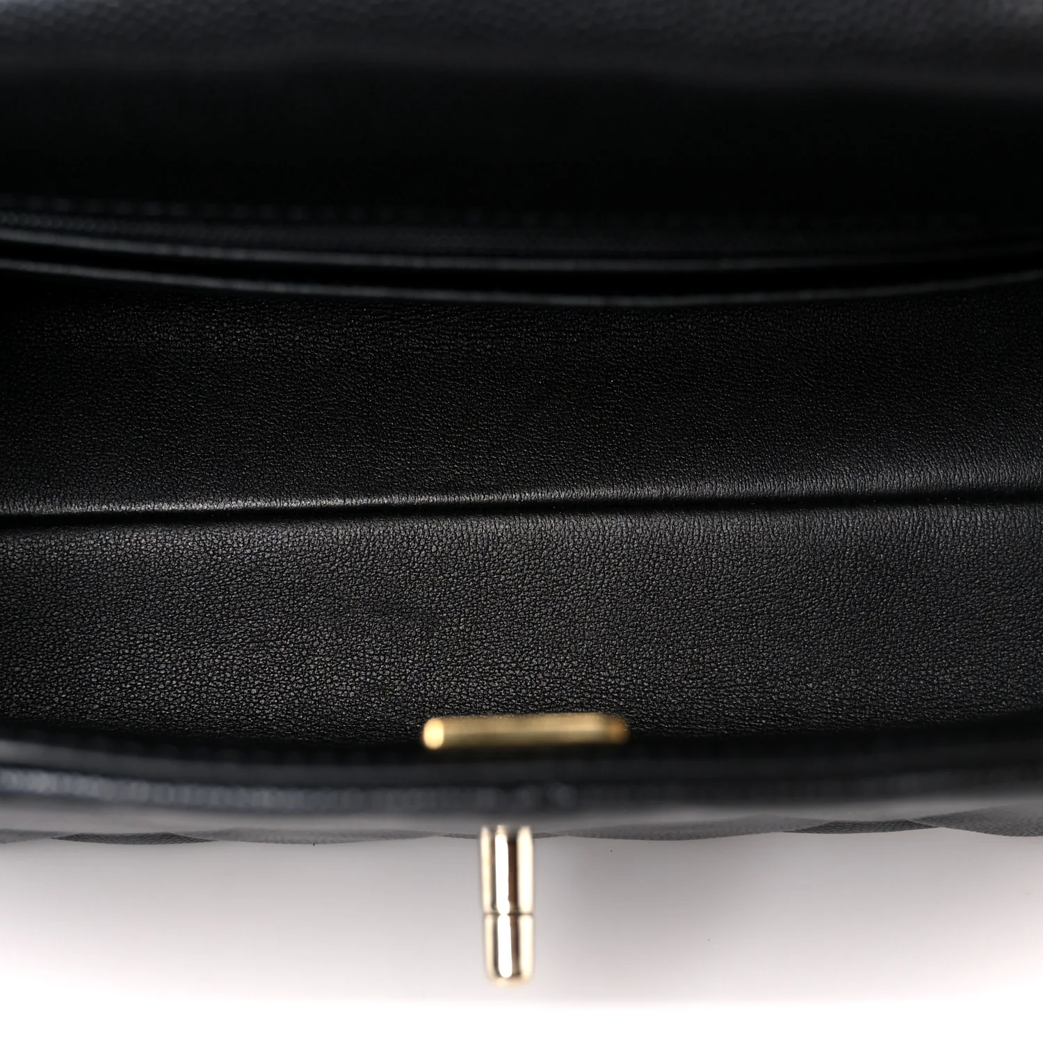 Caviar Quilted Mini Retro Twist Top Handle Flap Black - Image 5