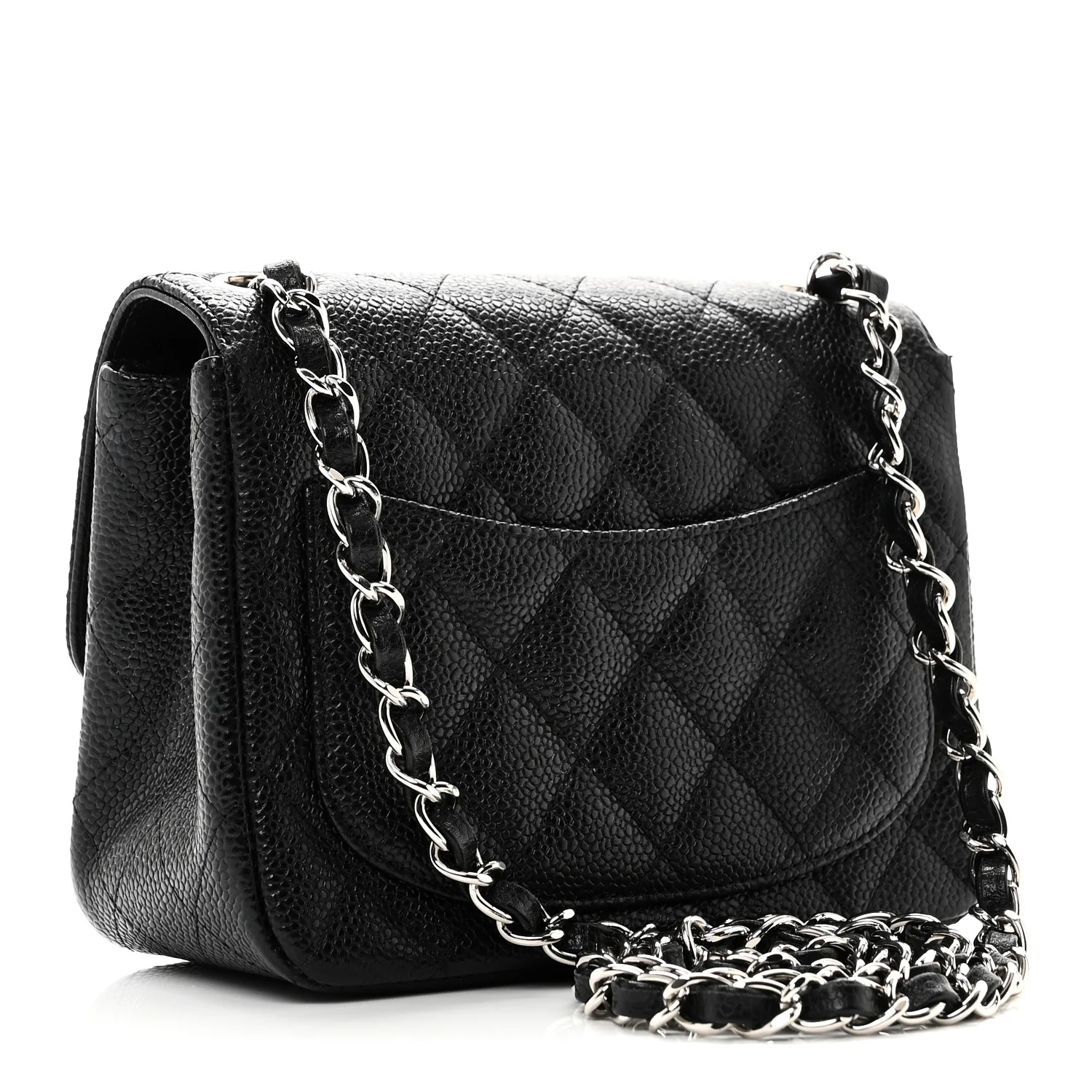 Caviar Quilted Mini Square Flap Black - Image 3