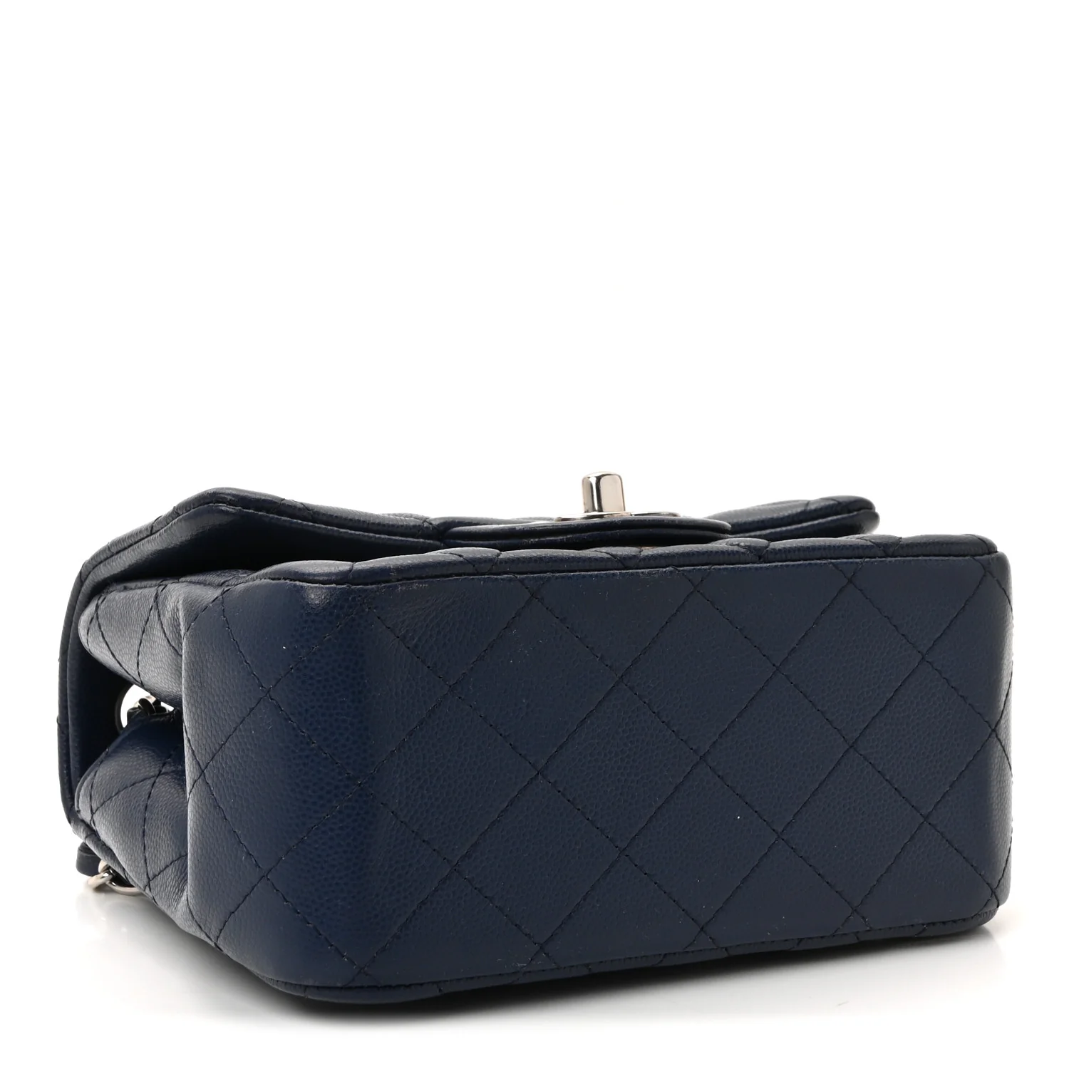 Caviar Quilted Mini Square Flap Navy - Image 4