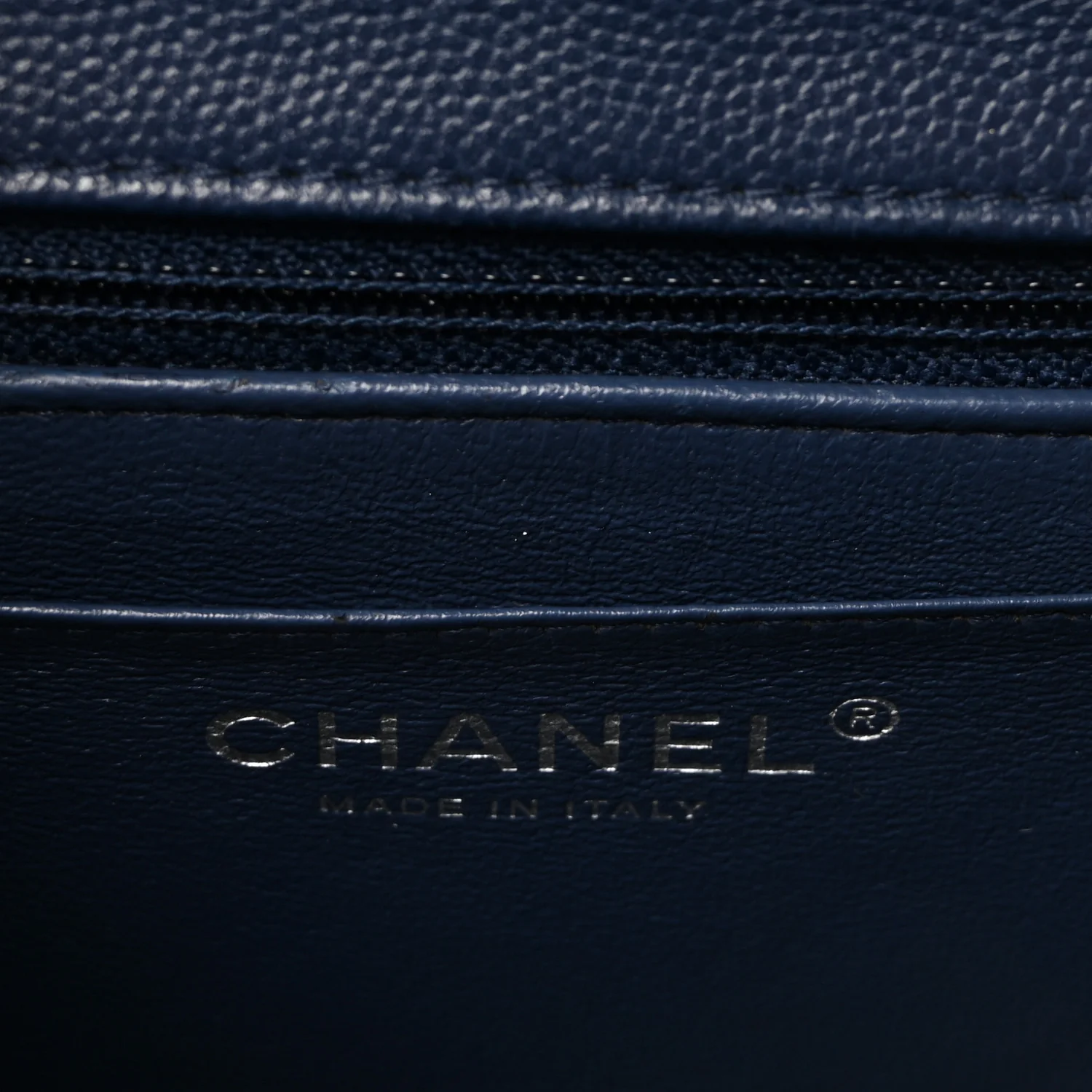 Caviar Quilted Mini Square Flap Navy - Image 6