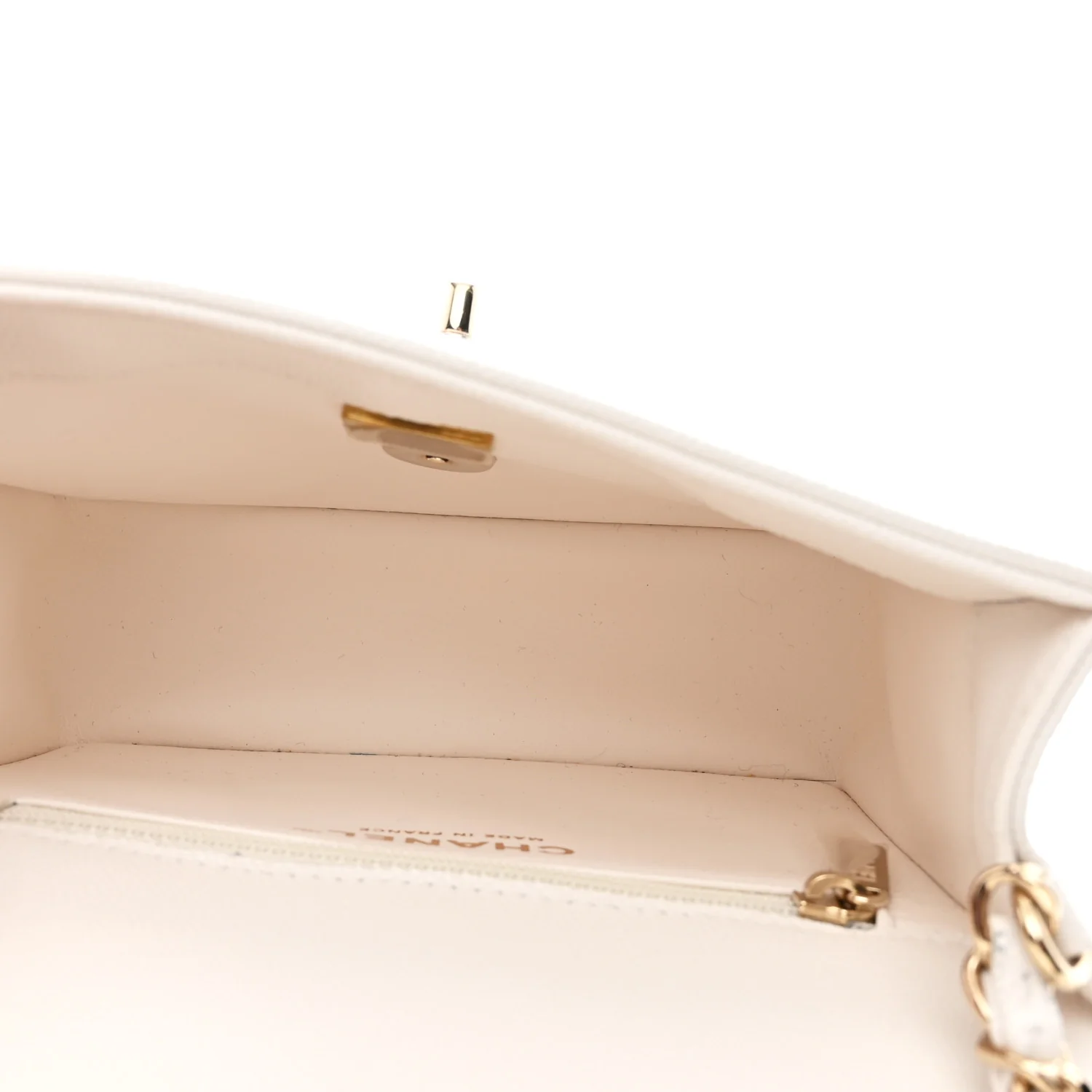 Caviar Quilted Mini Sweet Classic Flap White - Image 5