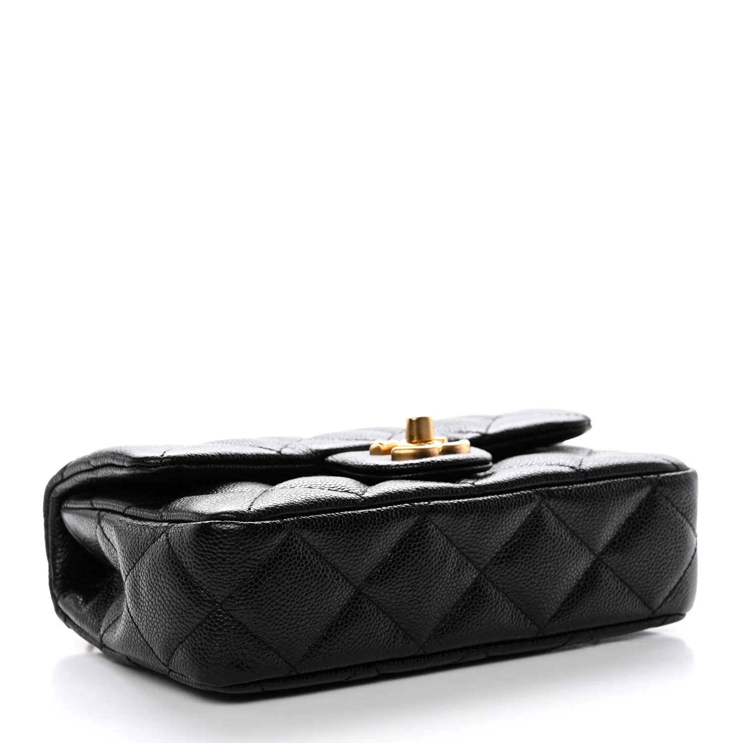 Caviar Quilted Mini Sweetheart Rectangular Flap Black - Image 4