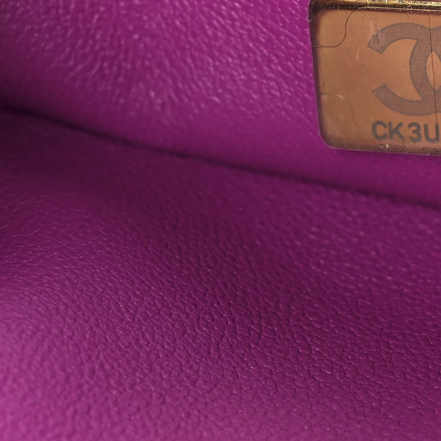 Caviar Quilted Mini Top Handle Flap Dark Pink - Image 8