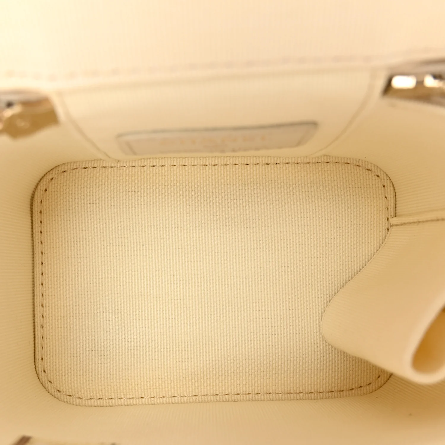 Caviar Quilted Mini Vanity Case With Chain White - Image 5