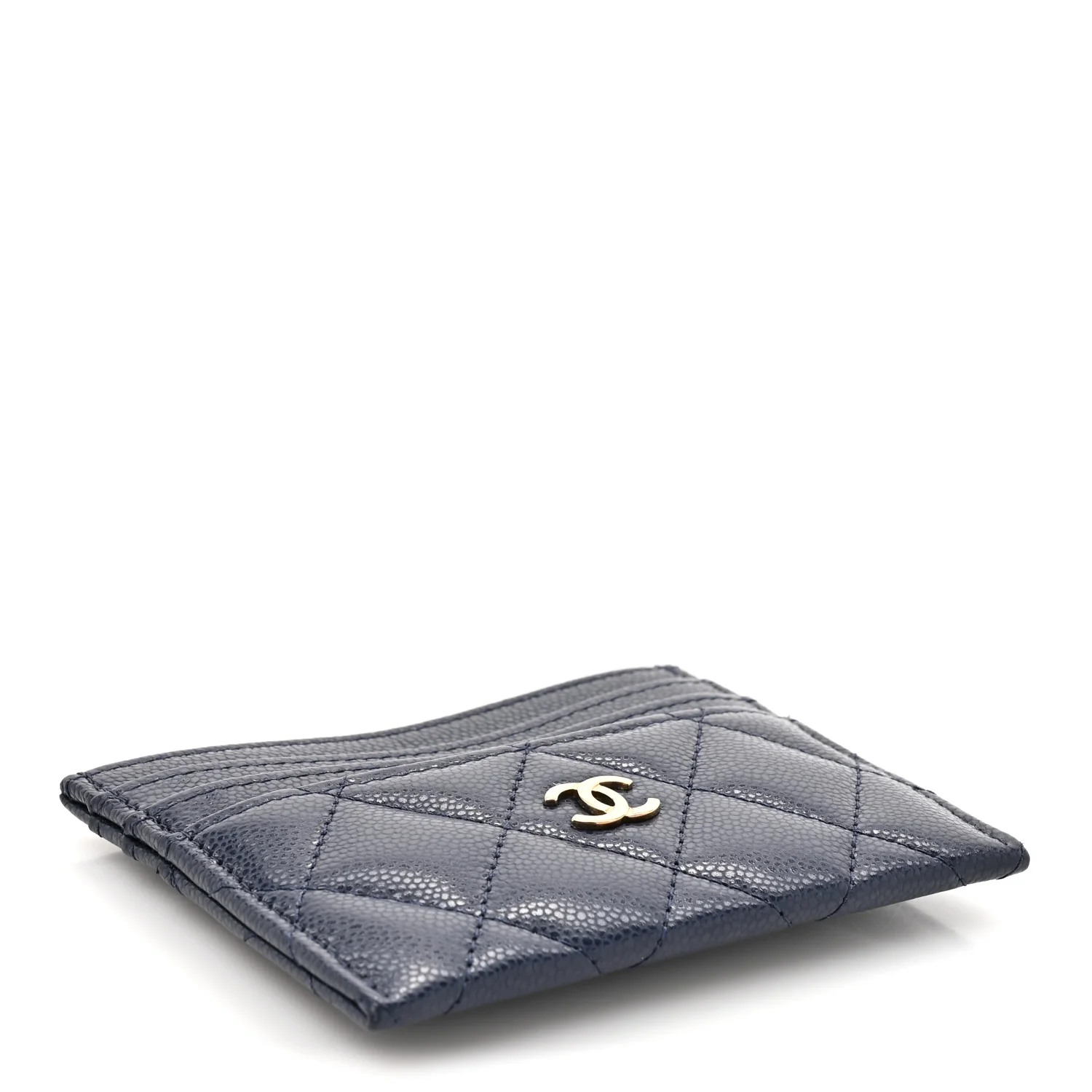 Caviar Quilted Multi Card Holder Navy - Image 8