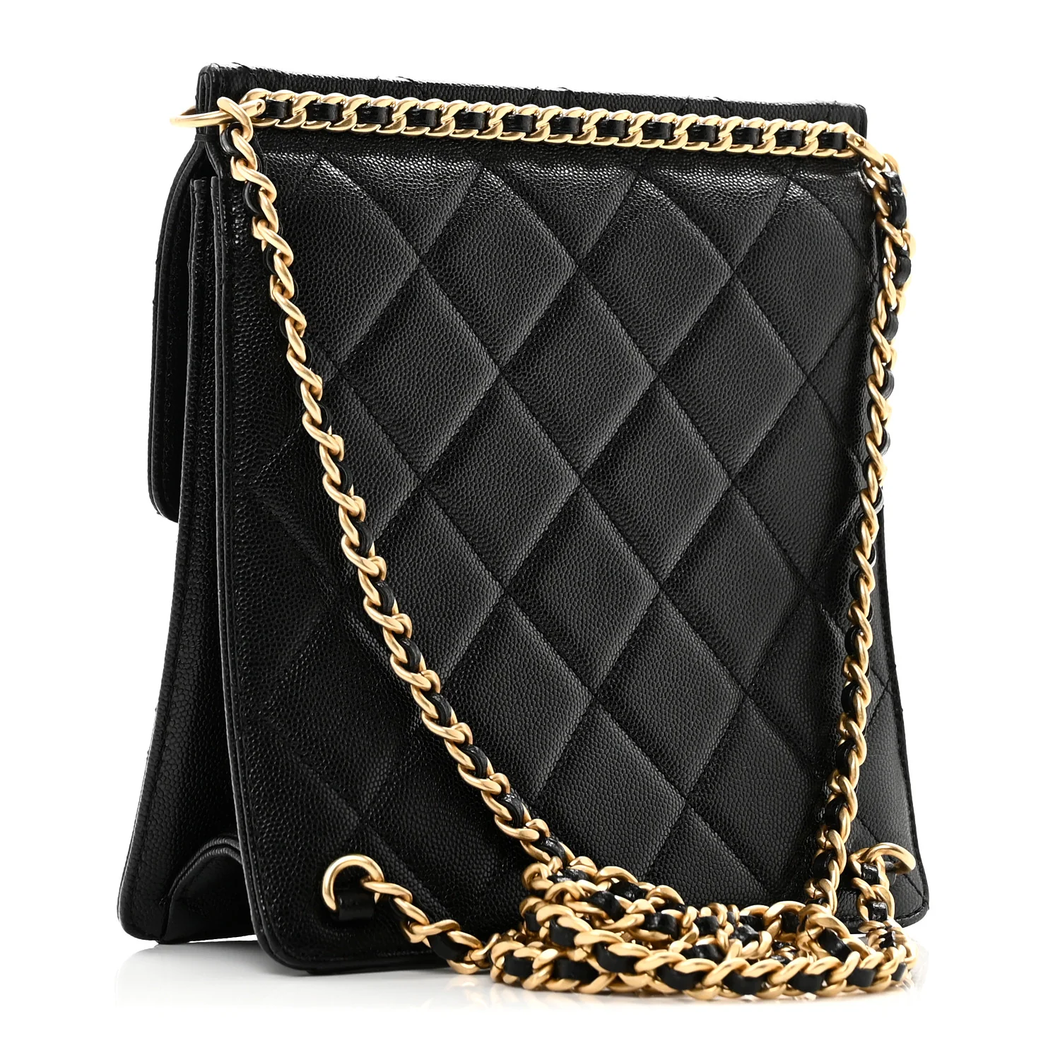 Caviar Quilted Multi Chain Backpack Black - Image 3
