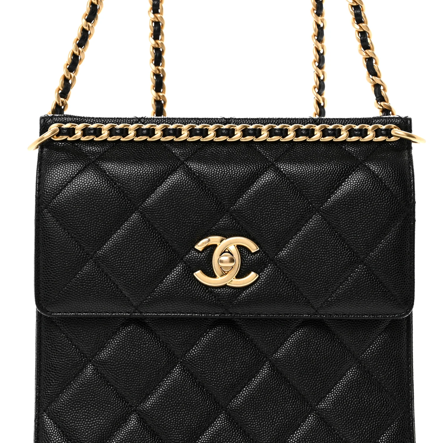 Caviar Quilted Multi Chain Backpack Black - Image 8