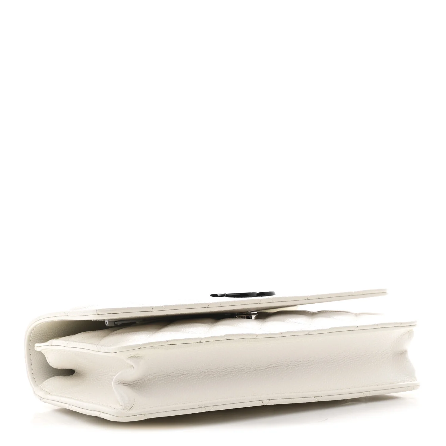 Caviar Quilted My Everything Wallet On Chain WOC White - Image 4