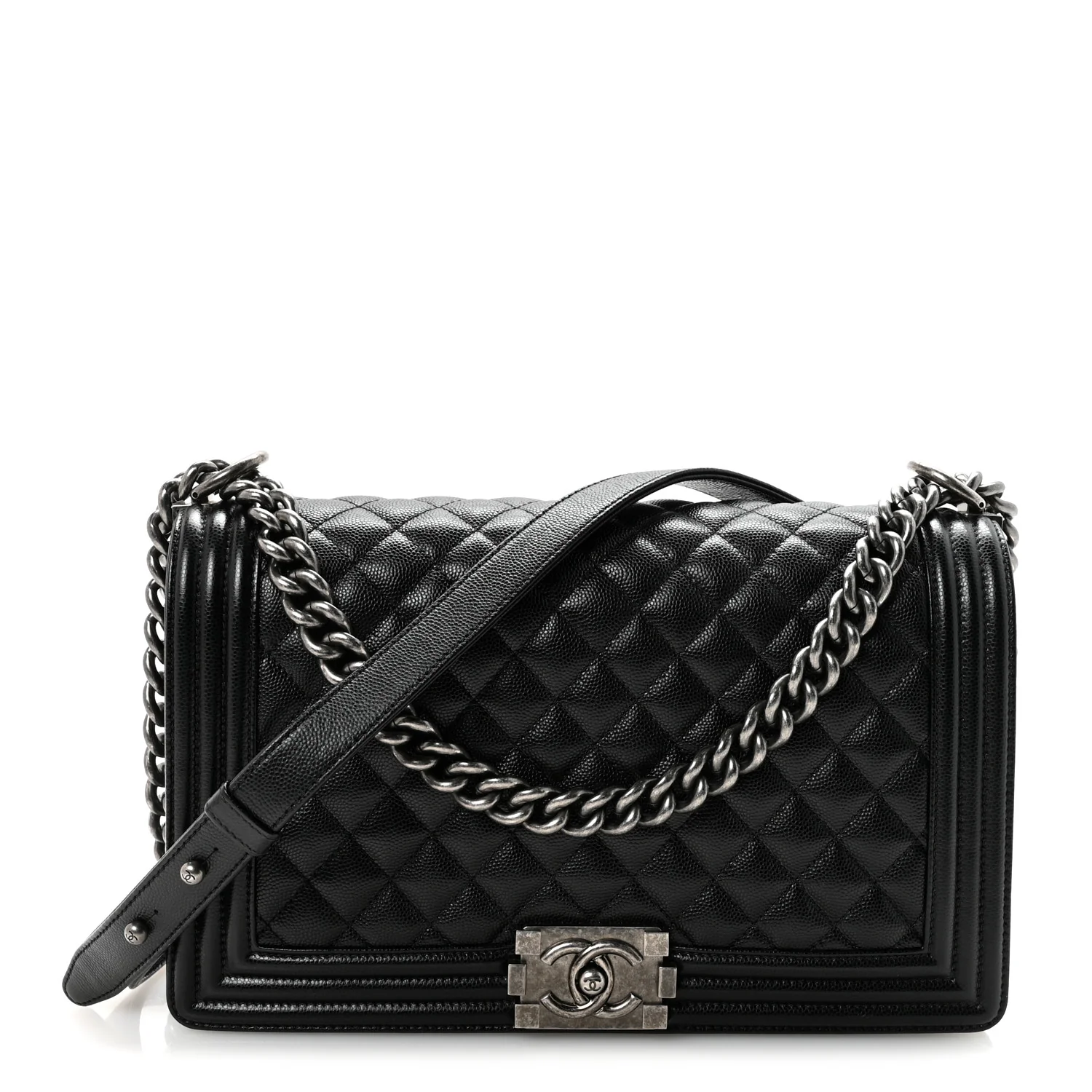 Caviar Quilted New Medium Boy Flap Black