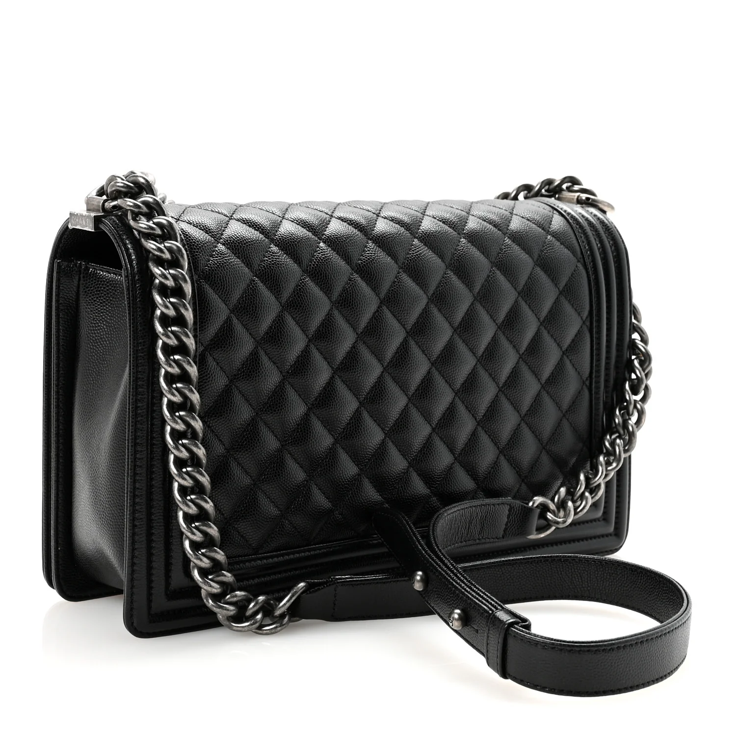 Caviar Quilted New Medium Boy Flap Black - Image 3