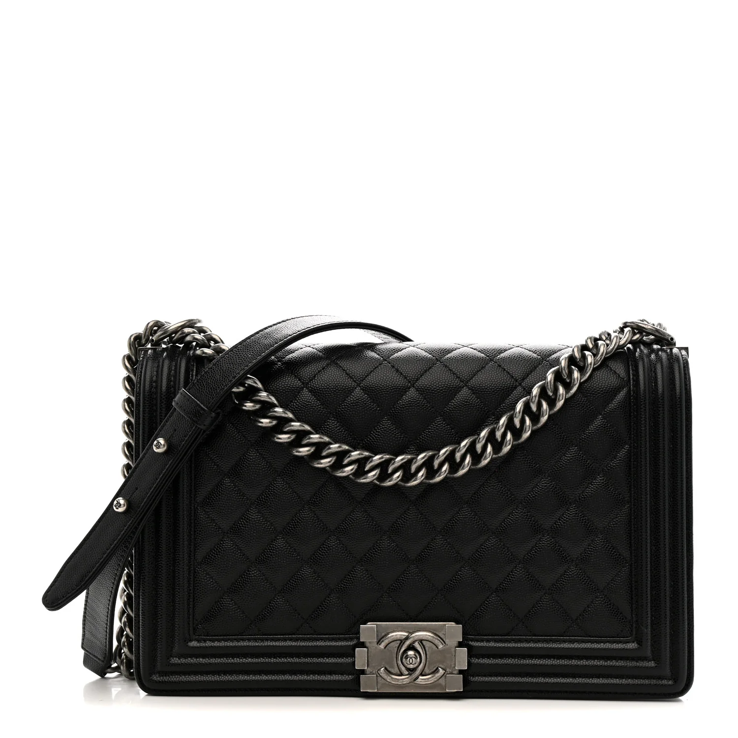 Caviar Quilted New Medium Boy Flap Black