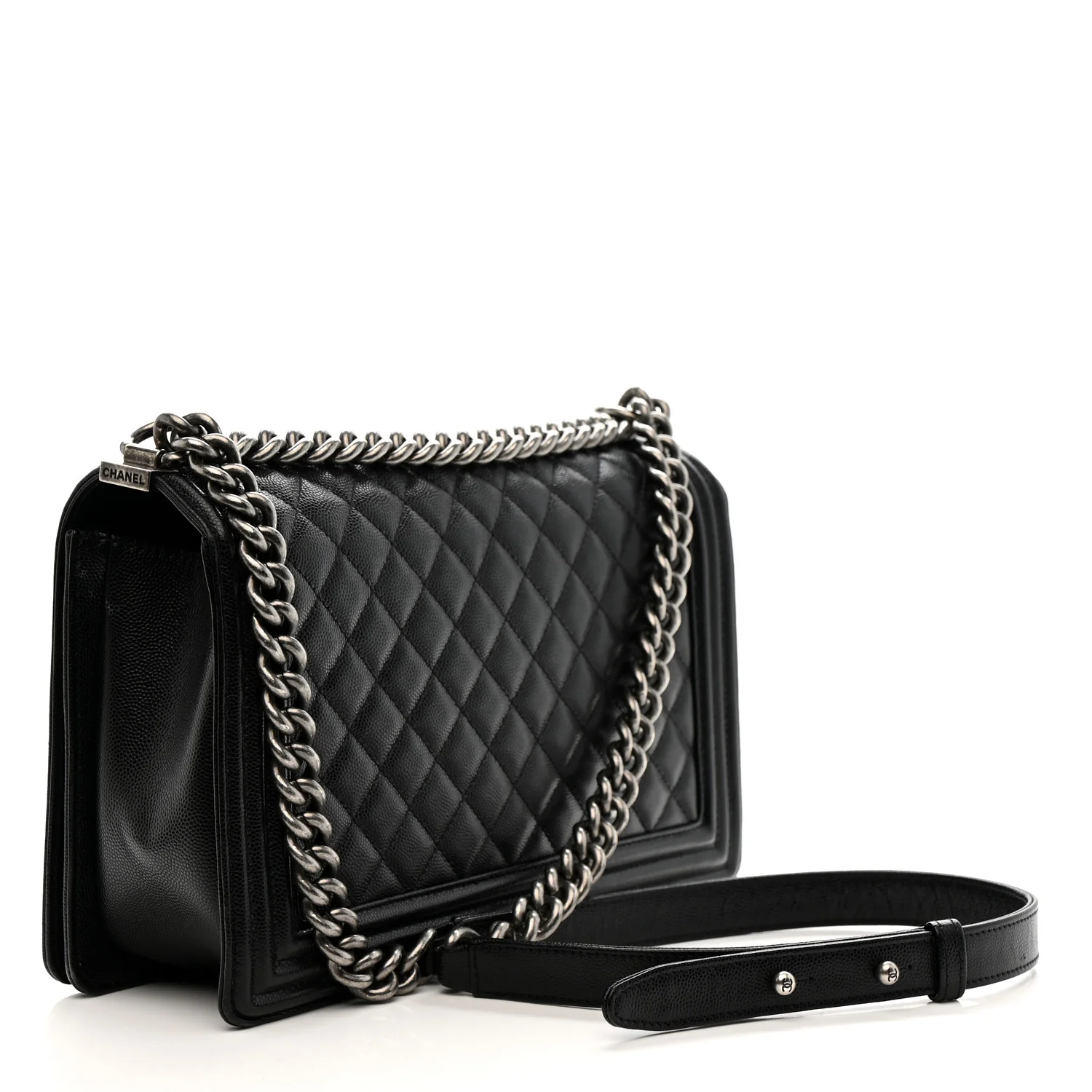 Caviar Quilted New Medium Boy Flap Black - Image 3