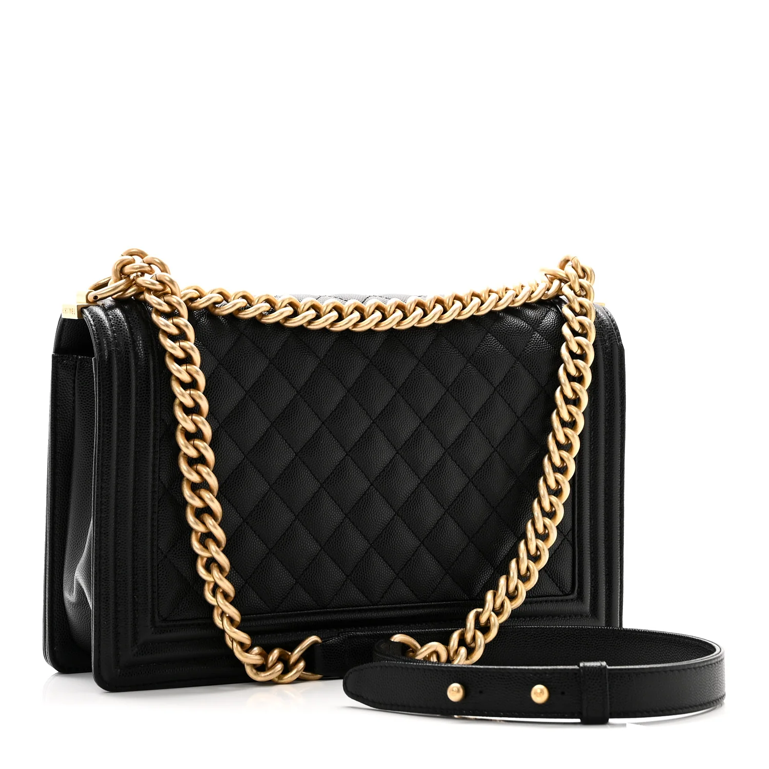 Caviar Quilted New Medium Boy Flap Black - Image 3