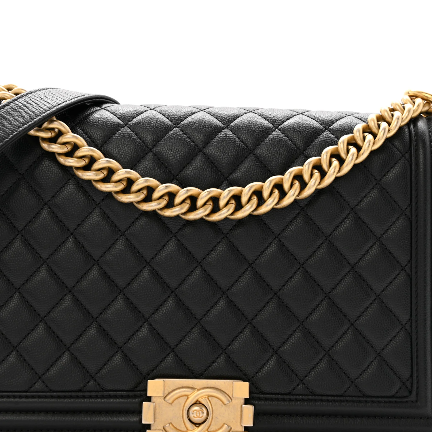 Caviar Quilted New Medium Boy Flap Black - Image 8