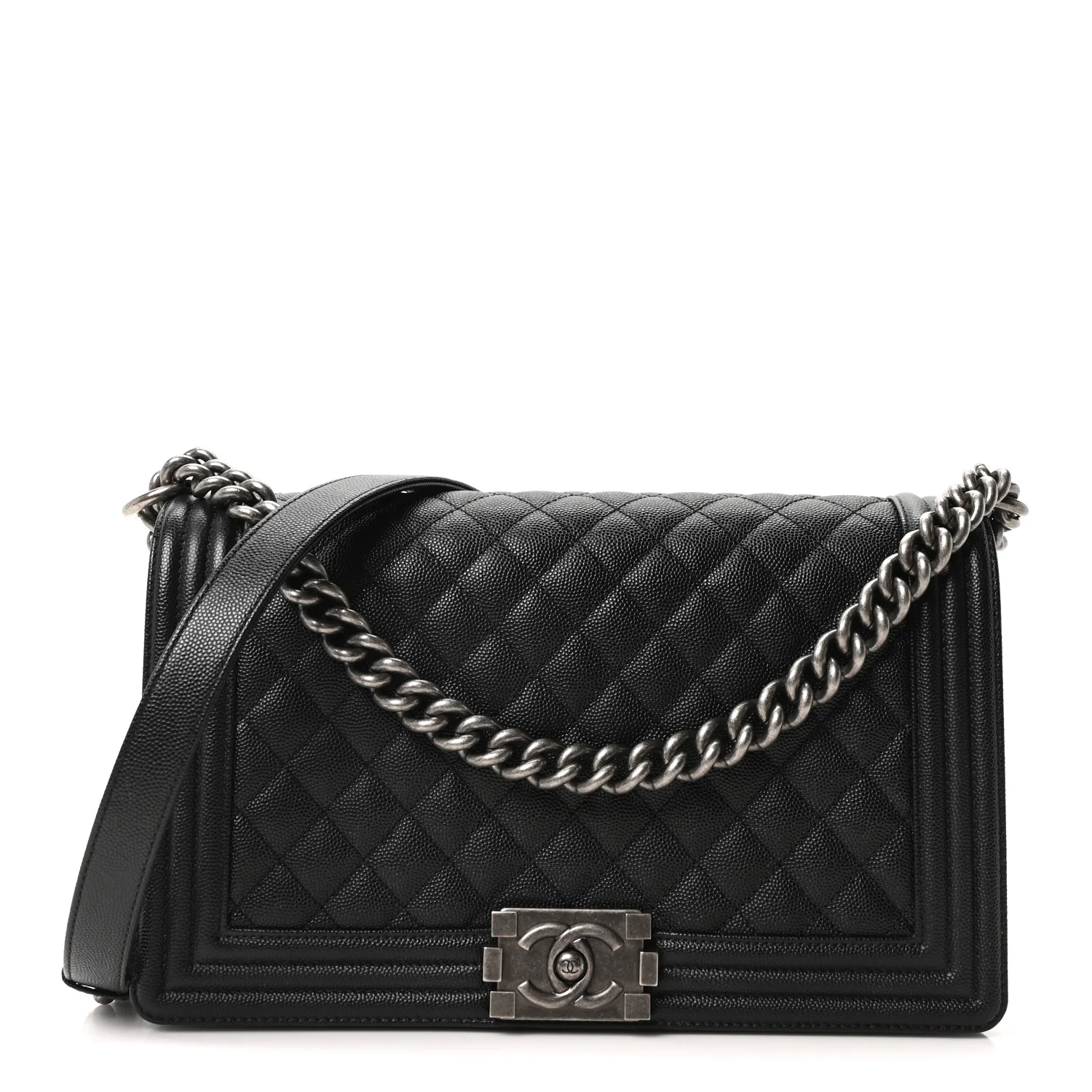 Caviar Quilted New Medium Boy Flap Black - Image 2