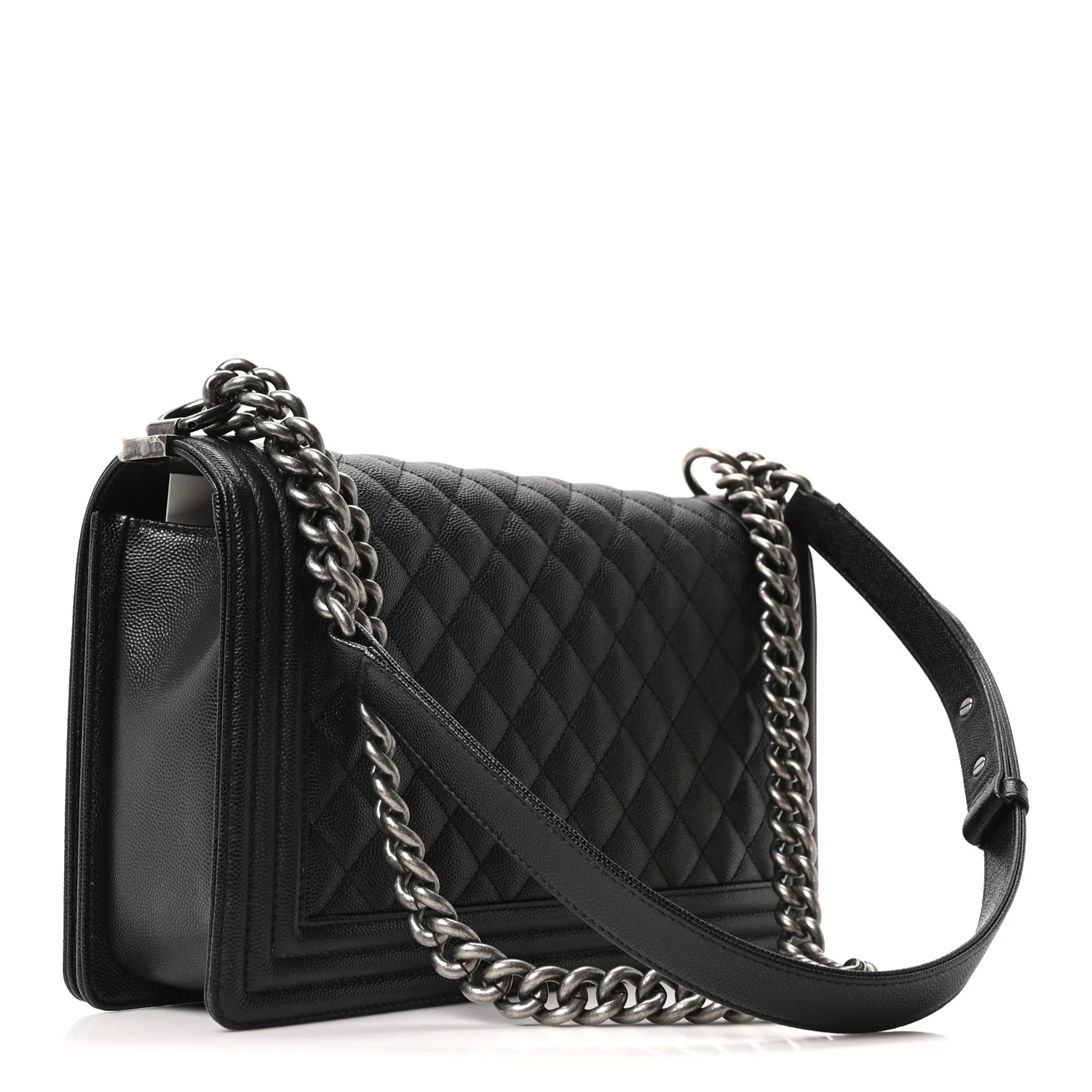 Caviar Quilted New Medium Boy Flap Black - Image 4