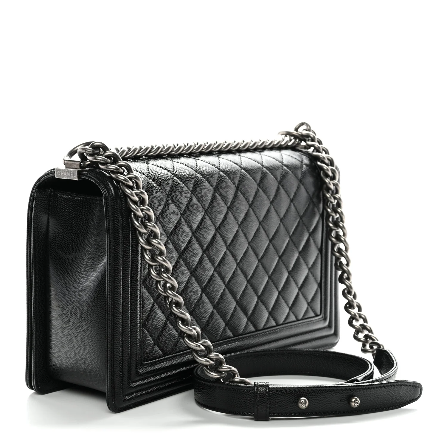 Caviar Quilted New Medium Boy Flap Black - Image 3