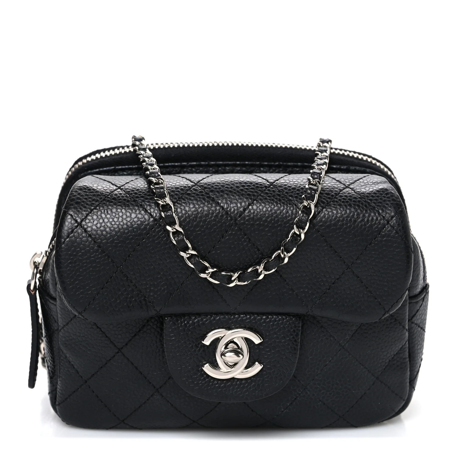 Caviar Quilted New Mini Flap Black