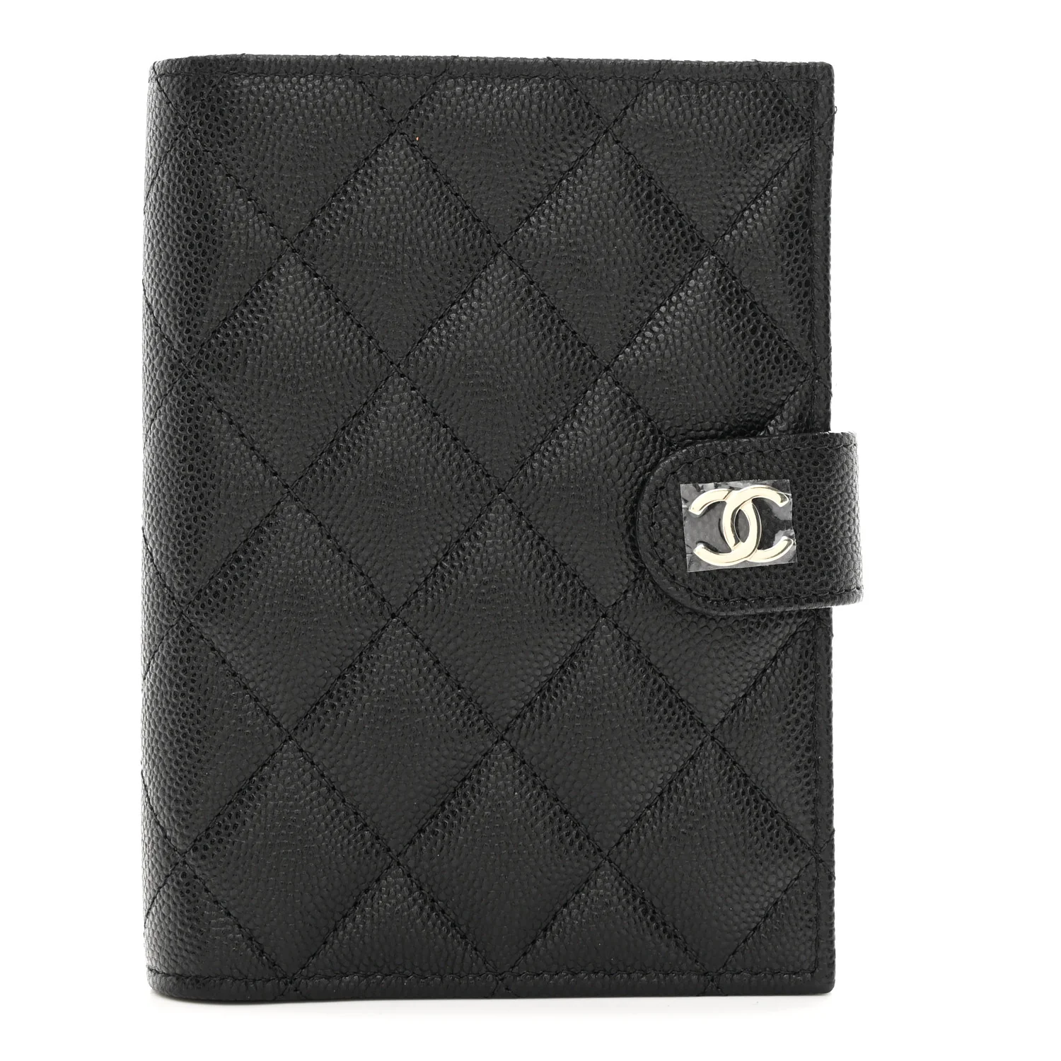 Caviar Quilted Passport Holder Black