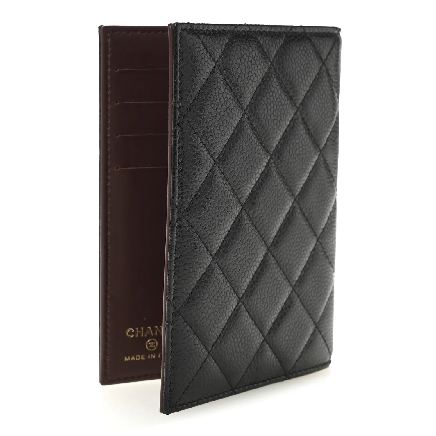 Caviar Quilted Passport Holder Black - Image 3