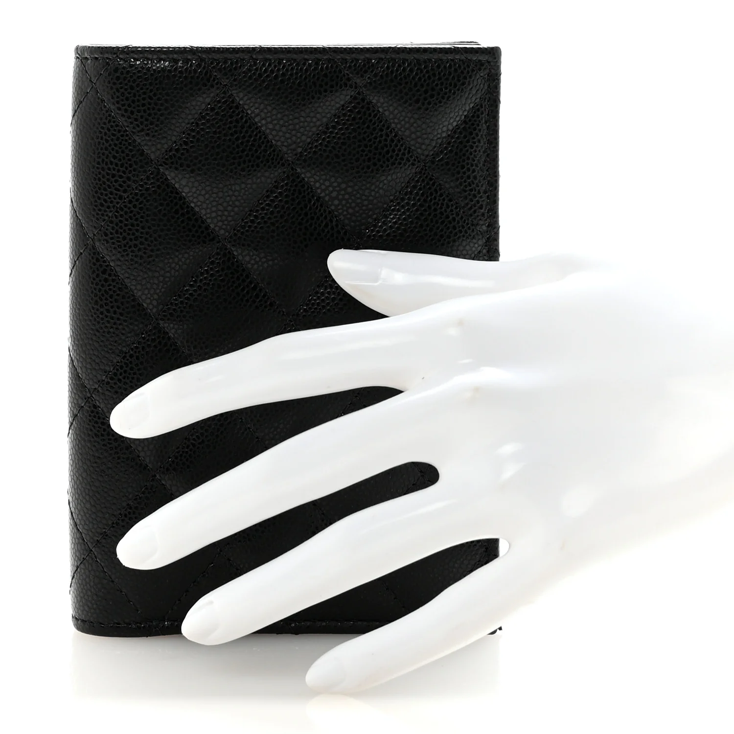 Caviar Quilted Passport Holder Black - Image 2