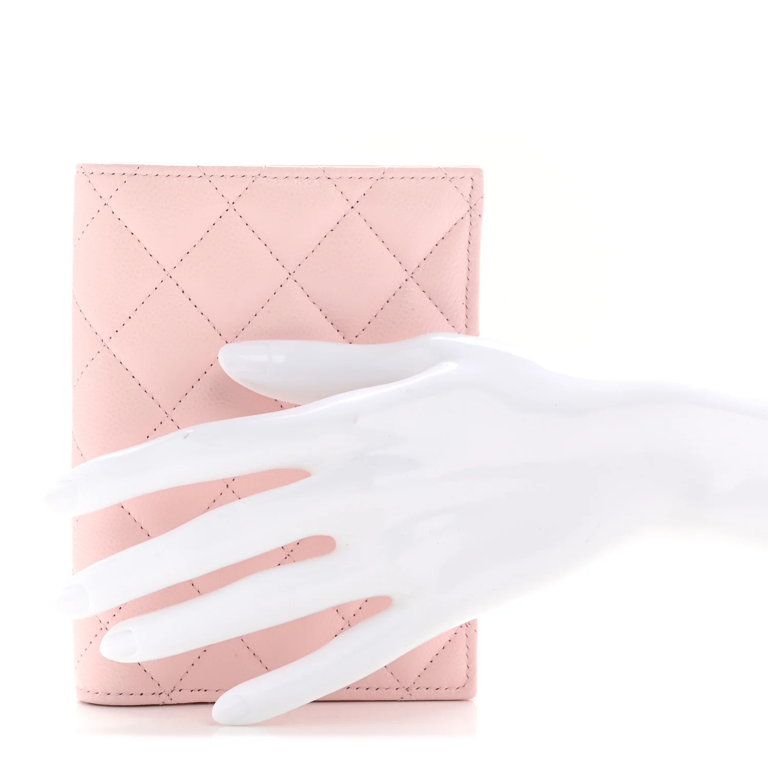 Caviar Quilted Passport Holder Pink - Image 2