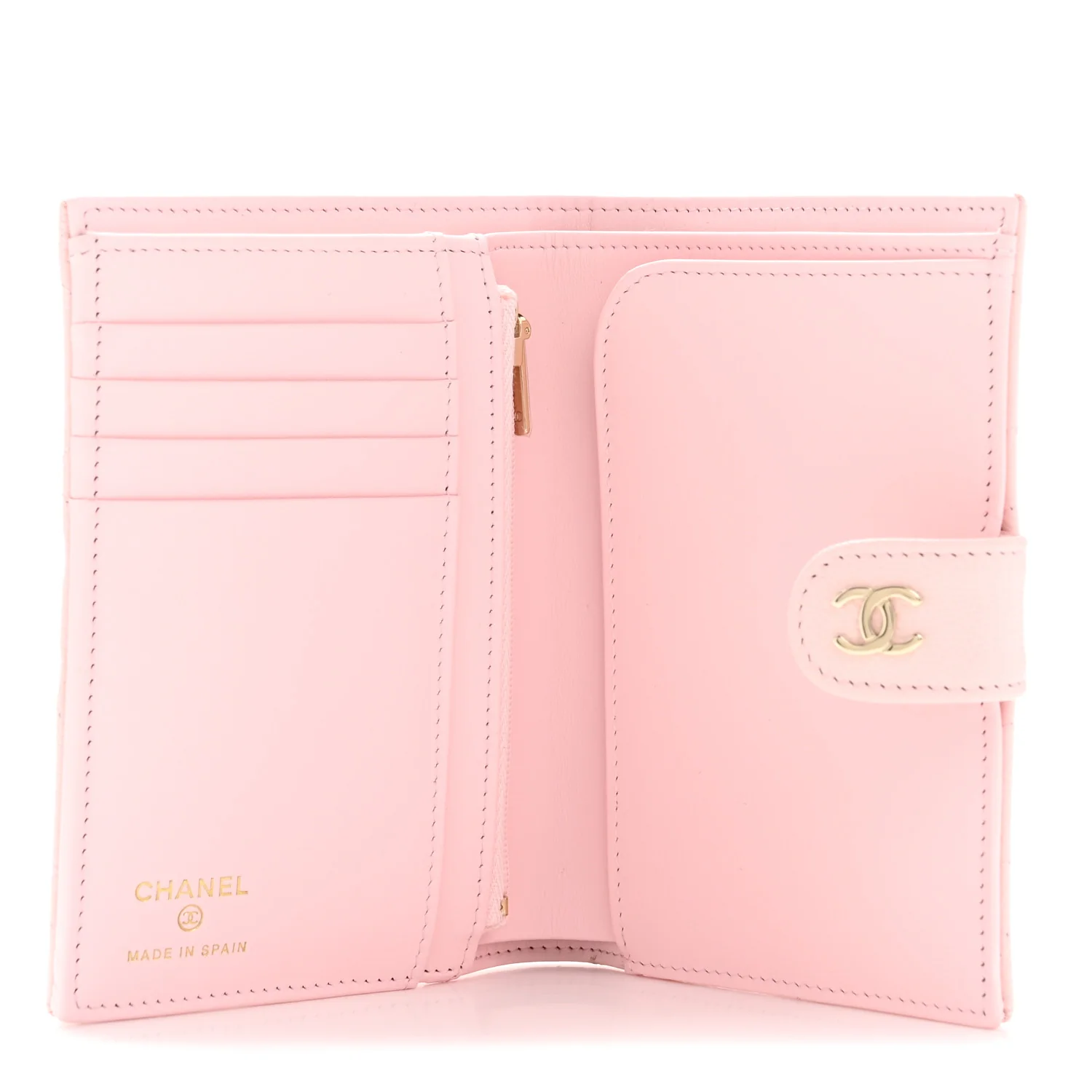 Caviar Quilted Passport Holder Pink - Image 5