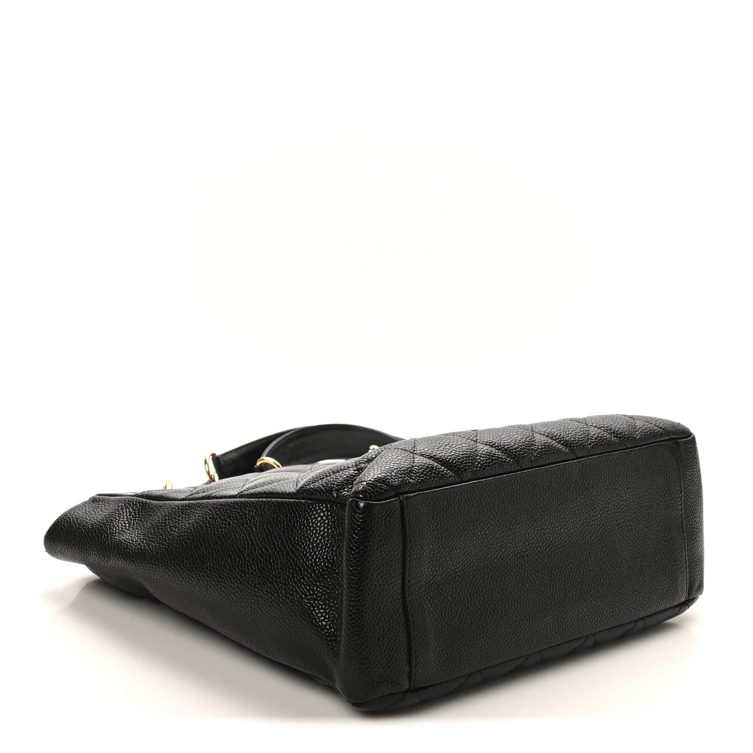 Caviar Quilted Petit Shopping Tote PST Black - Image 4