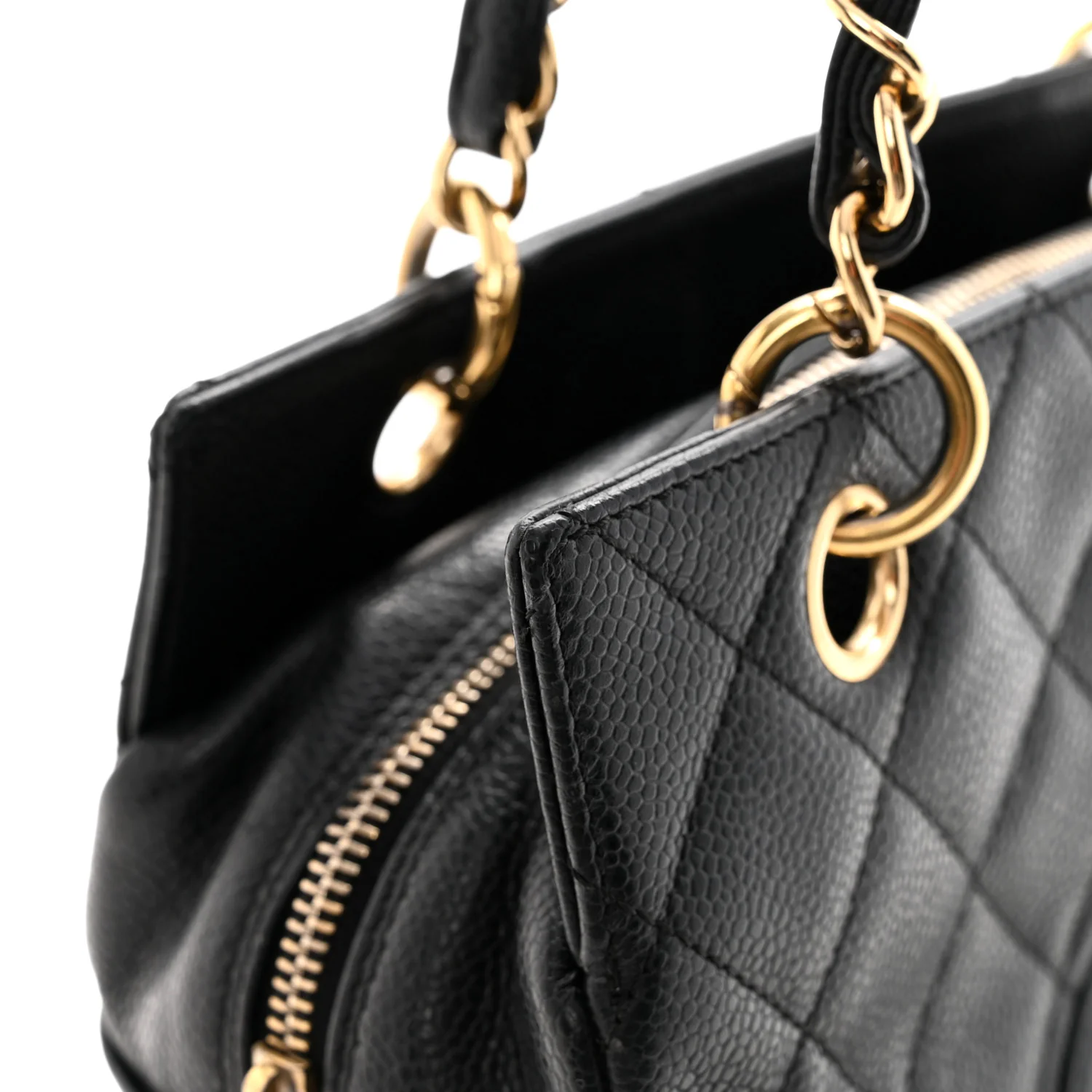 Caviar Quilted Petit Timeless Tote PTT Black - Image 14