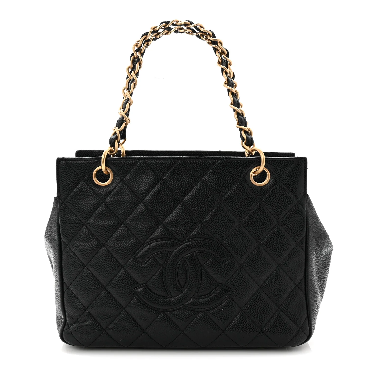 Caviar Quilted Petit Timeless Tote PTT Black - Image 2