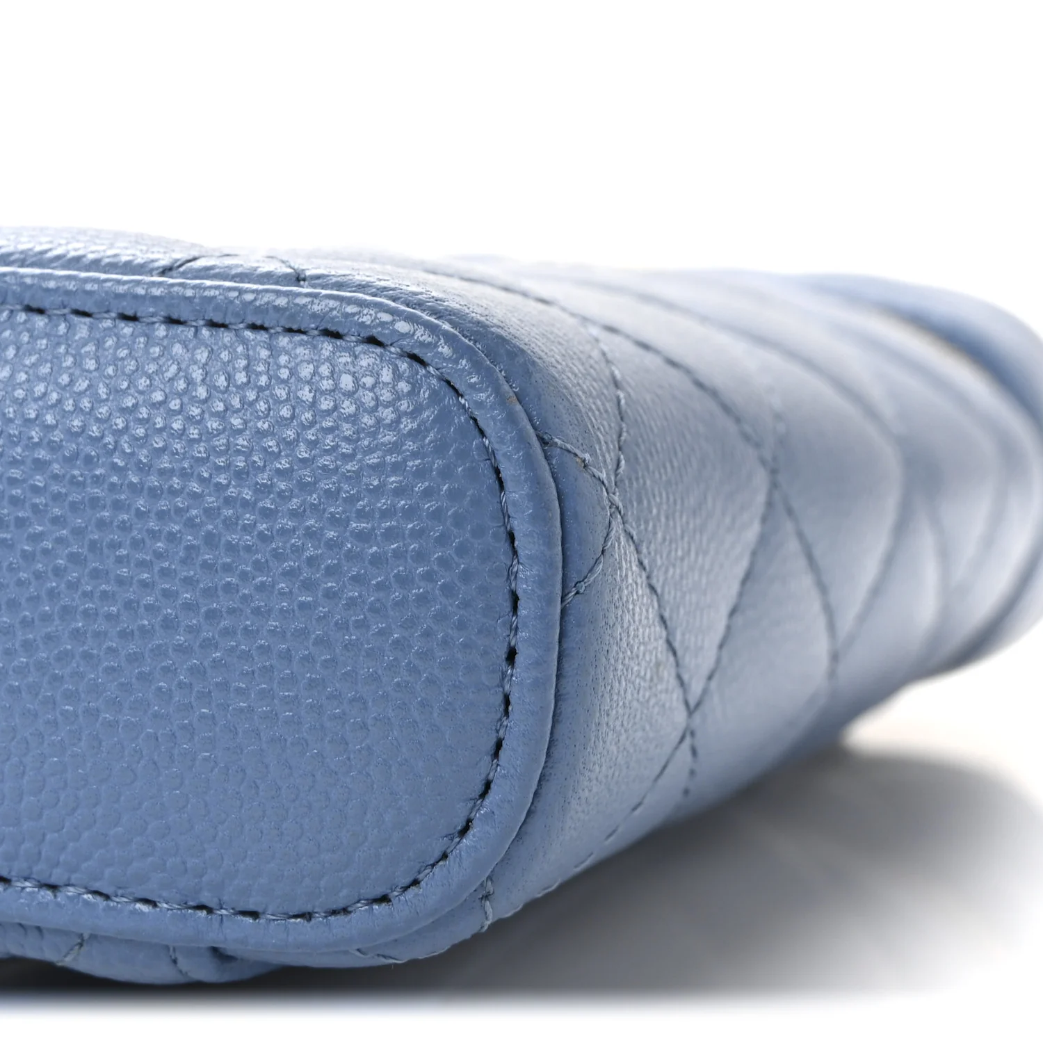 Caviar Quilted Phone Holder With Chain Blue - Image 10