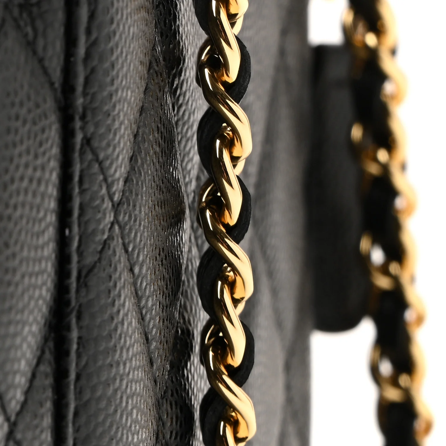 Caviar Quilted Polly Pocket East West Top Vanity With Chain Black - Image 31