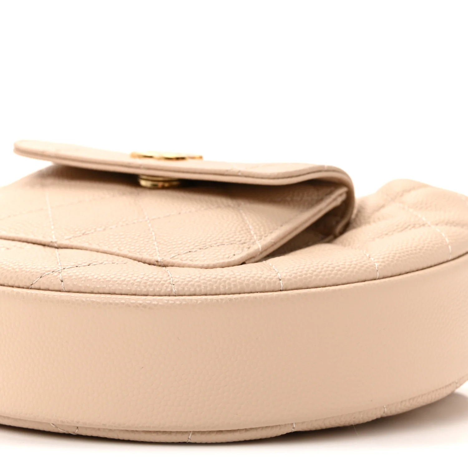 Caviar Quilted Polly Pocket Pouch Hobo Beige - Image 10