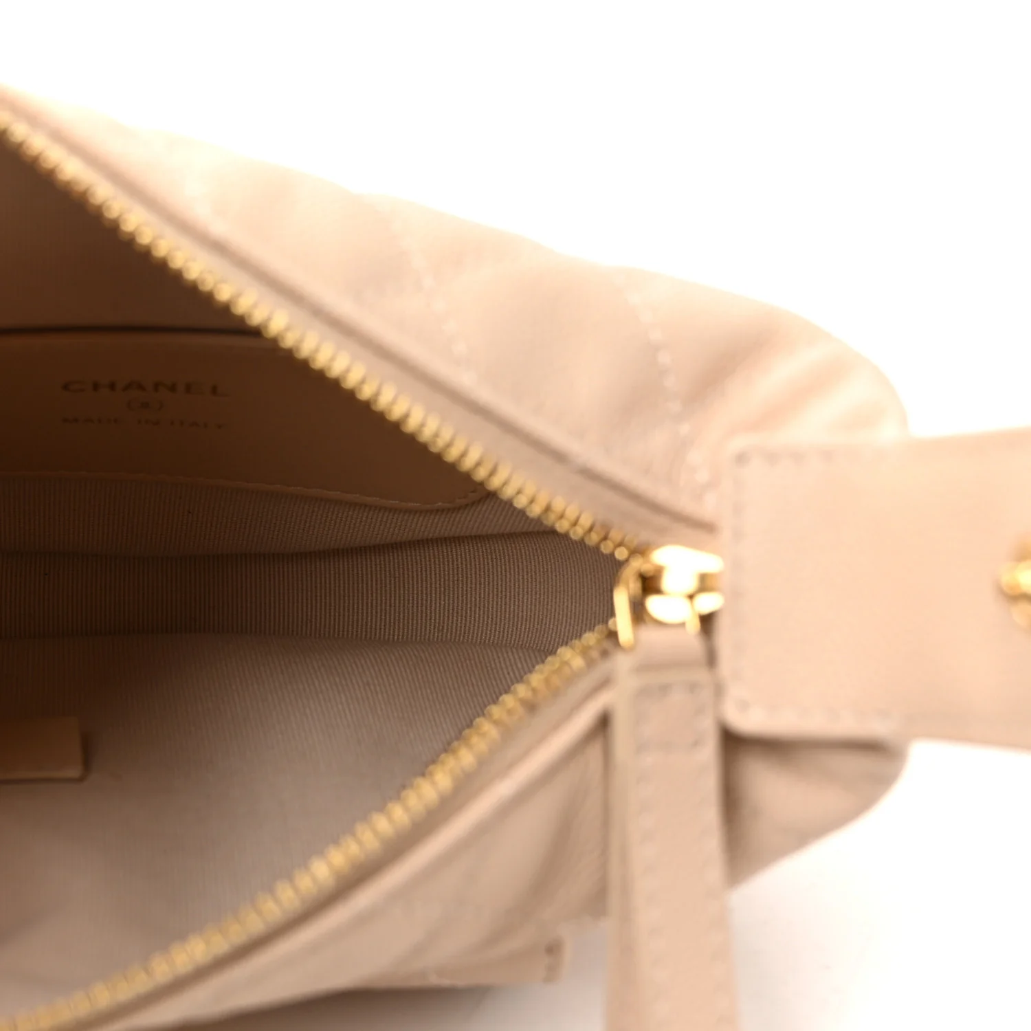 Caviar Quilted Polly Pocket Pouch Hobo Beige - Image 5