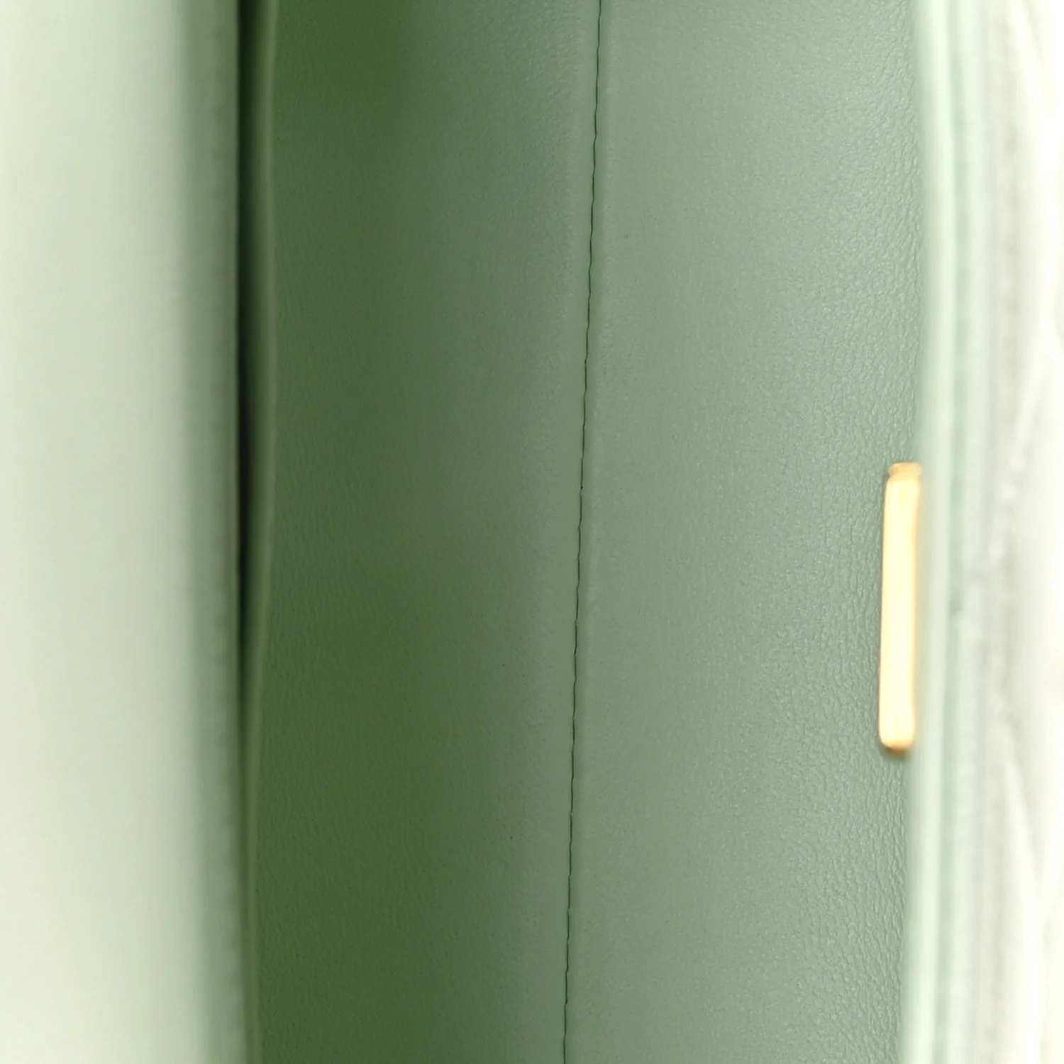 Caviar Quilted Retro Medium Twist Top Handle Clutch Light Green - Image 5