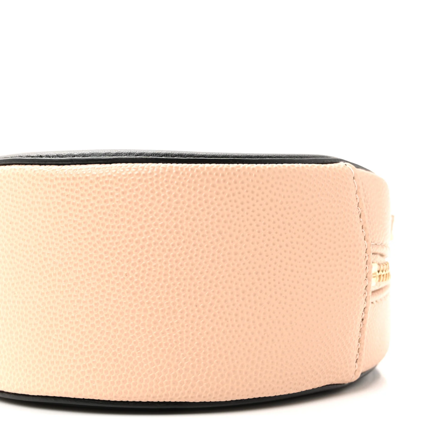 Caviar Quilted Round Filigree Crossbody Beige Black - Image 10