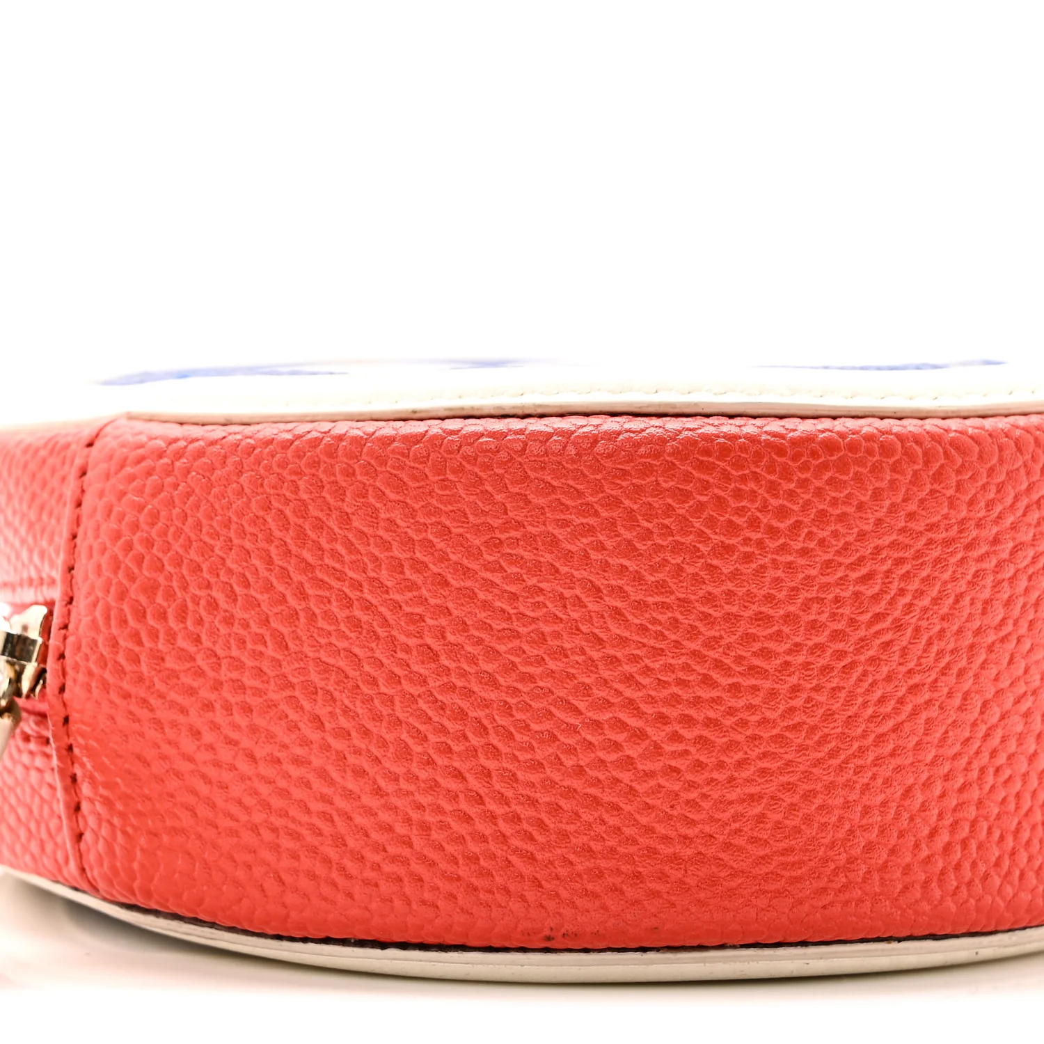 Caviar Quilted Round Filigree Crossbody Blue White Red - Image 9