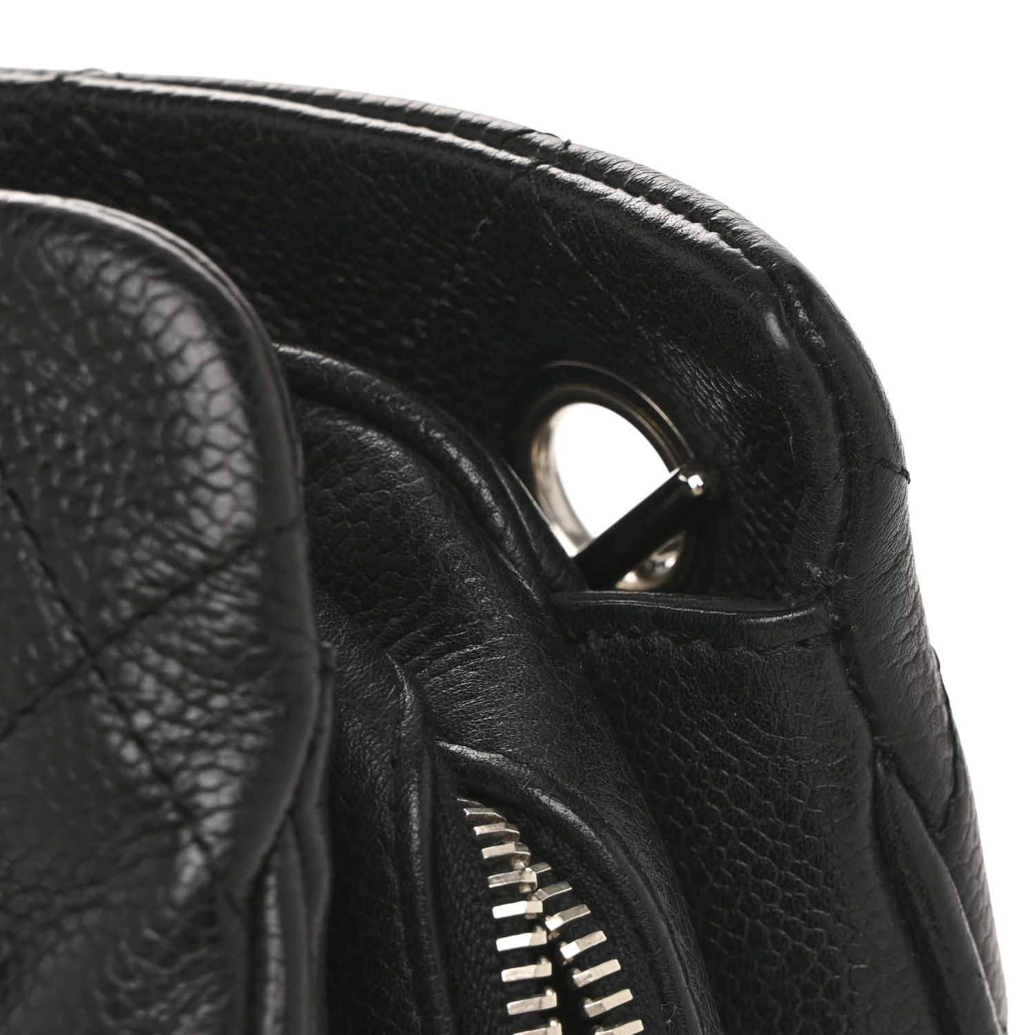 Caviar Quilted Shopping Tote Black - Image 13